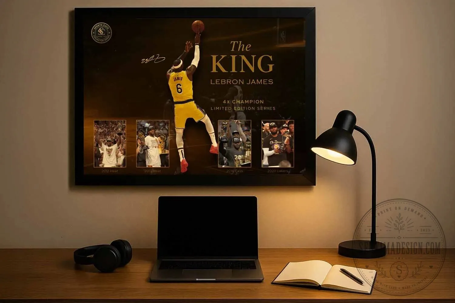 LeBron James The King 4X Champion Limited Edition Series Wall Art 11 LeBron James The King 4X Champion Limited Edition Series Wall Art
