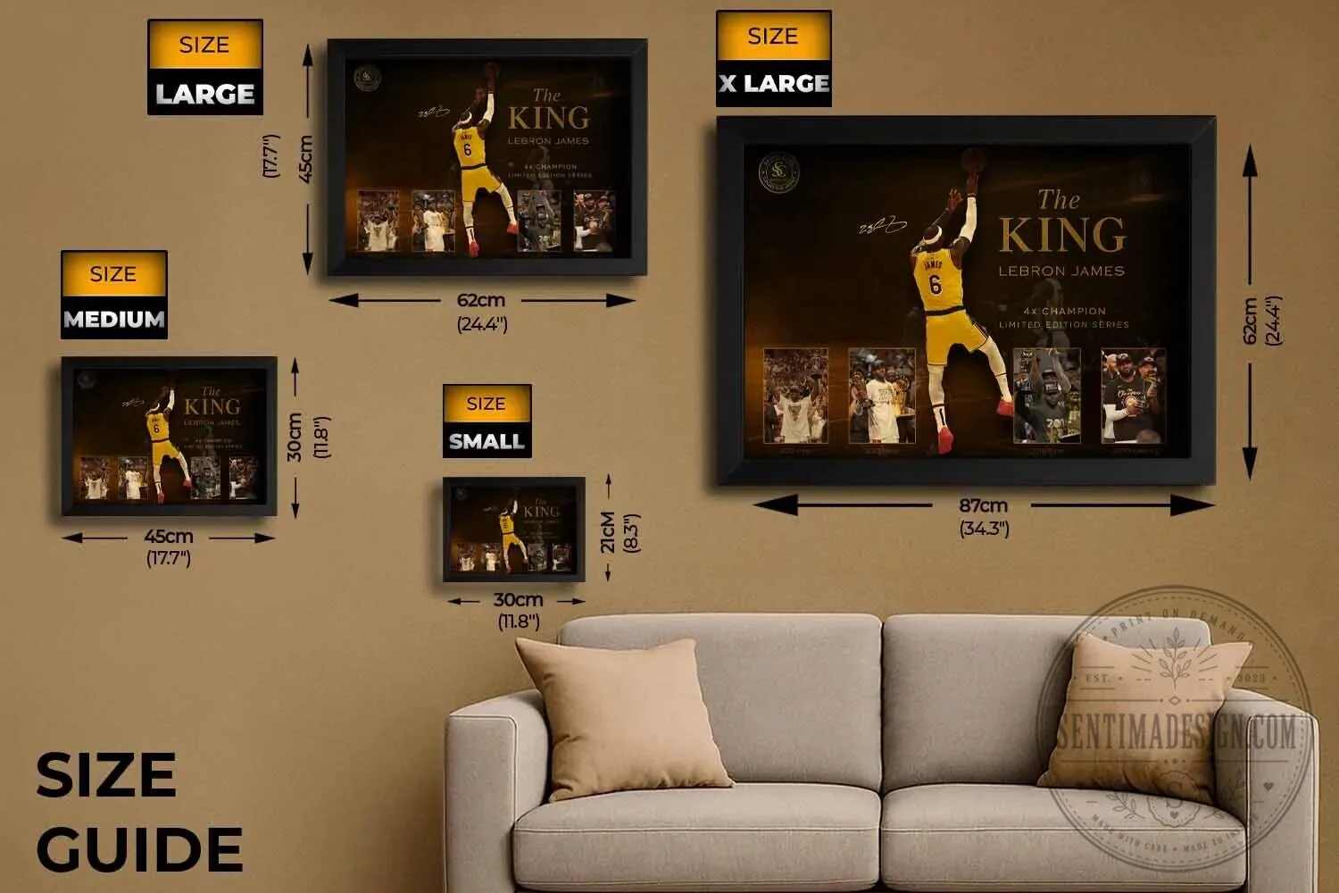 LeBron James The King 4X Champion Limited Edition Series Wall Art 12 LeBron James The King 4X Champion Limited Edition Series Wall Art