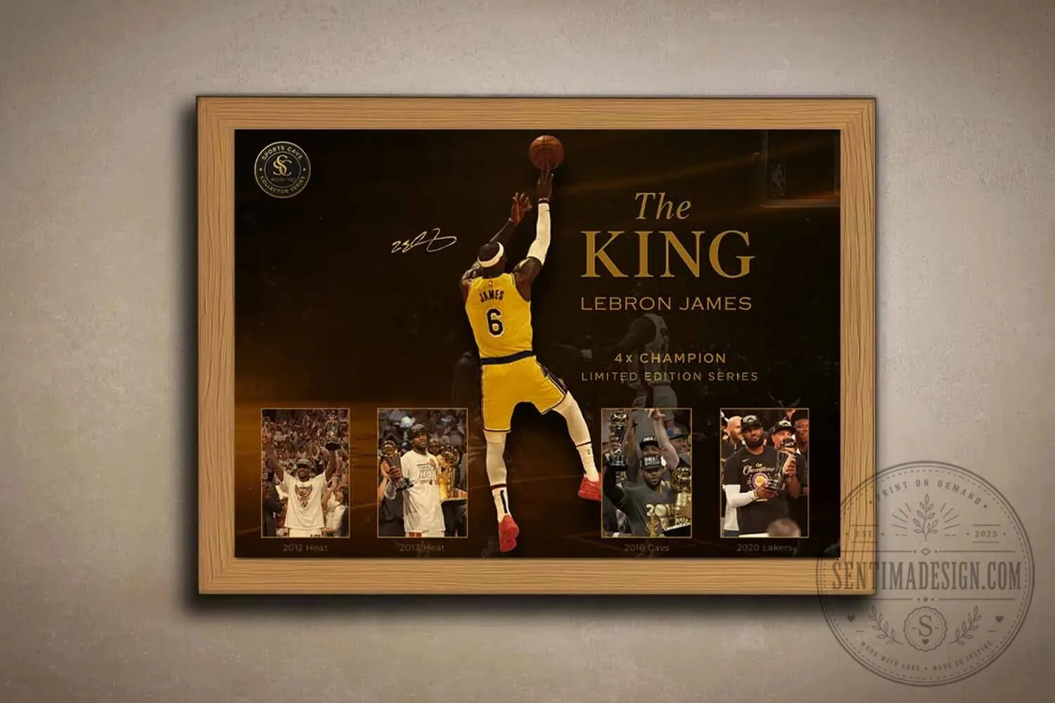 LeBron James The King 4X Champion Limited Edition Series Wall Art 13 LeBron James The King 4X Champion Limited Edition Series Wall Art