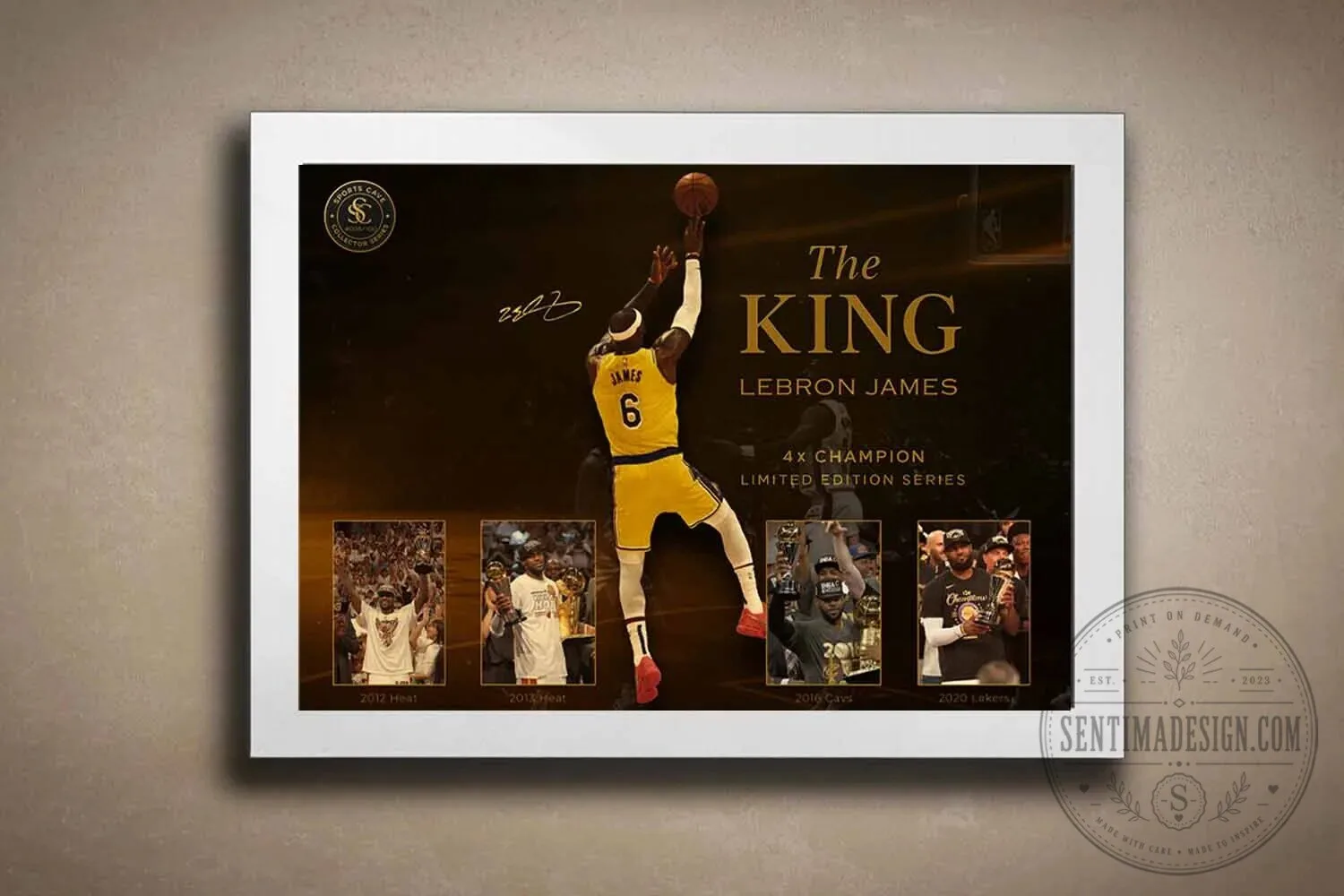 LeBron James The King 4X Champion Limited Edition Series Wall Art 15 LeBron James The King 4X Champion Limited Edition Series Wall Art