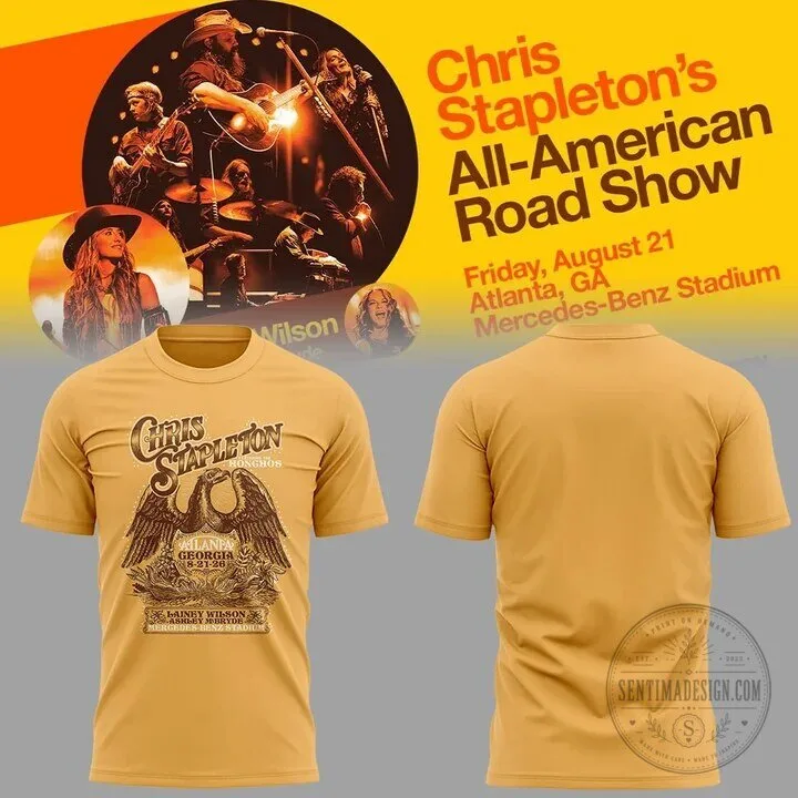 Chris Stapleton's Concert T-Shirt for All American Road Show in Atlanta, Georgia