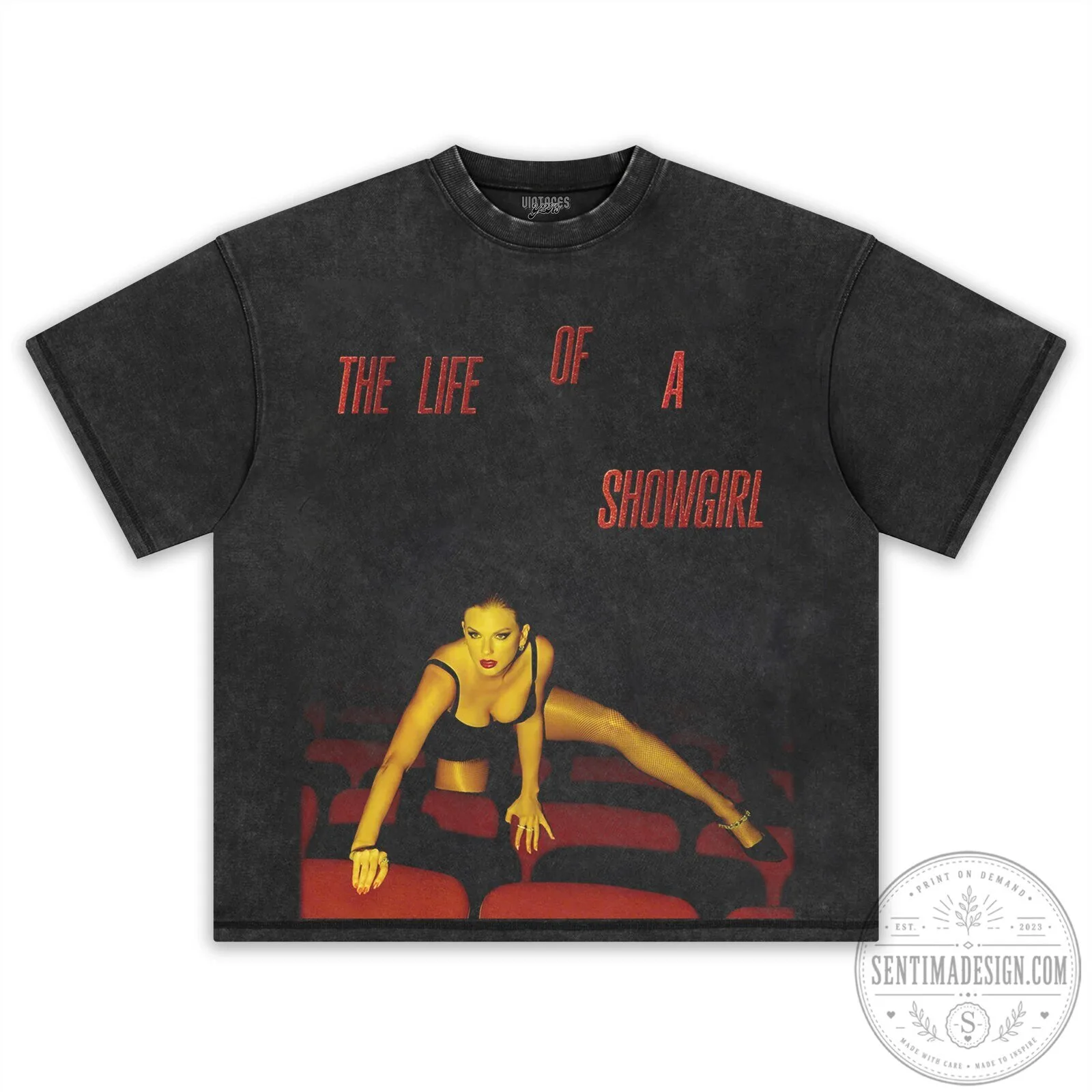 Black Graphic T-Shirt featuring The Life of a Showgirl by Taylor Swift 9 Black Graphic T-Shirt featuring The Life of a Showgirl by Taylor Swift
