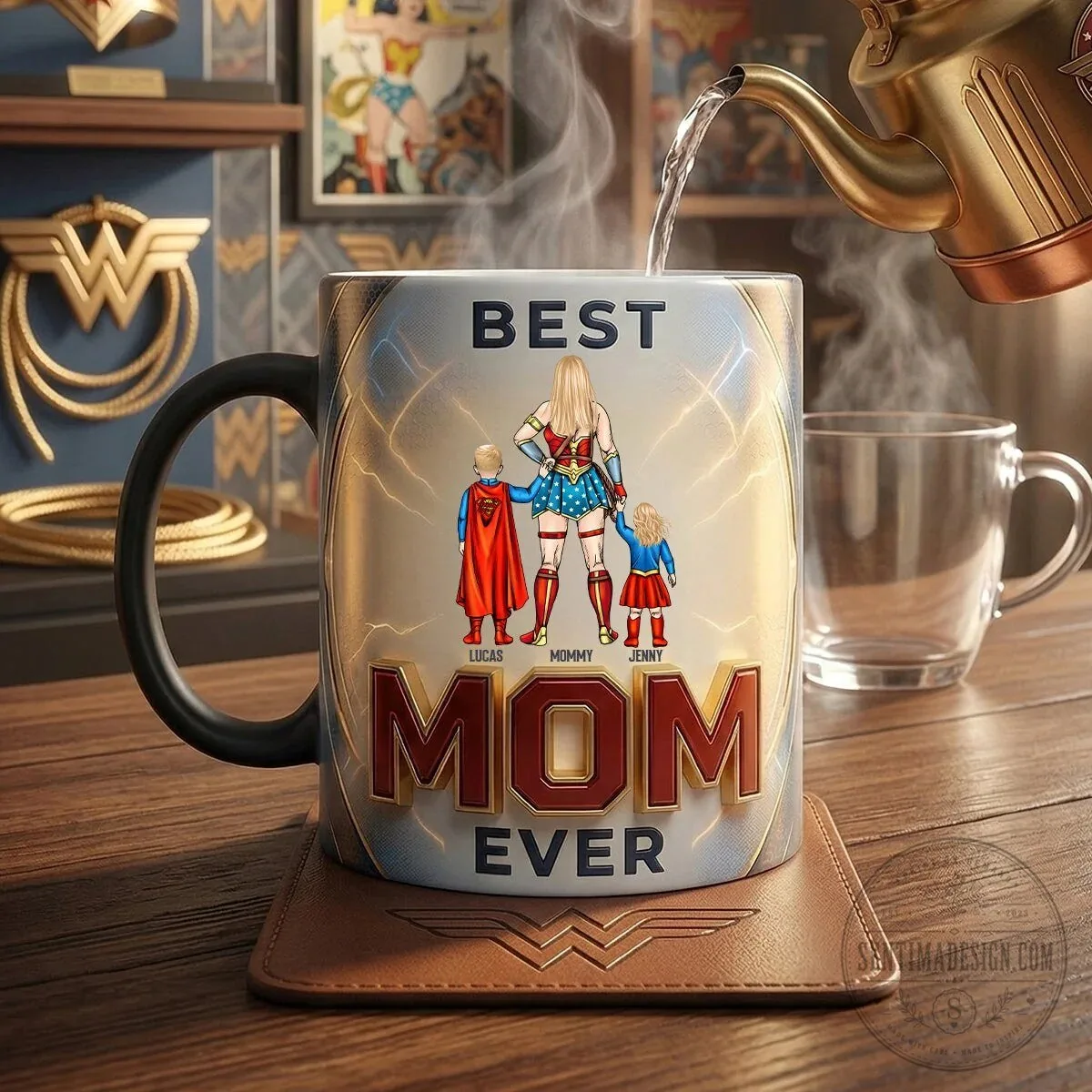 Wonder Woman Best Mom Ever Personalized Coffee Mug 9 Wonder Woman Best Mom Ever Personalized Coffee Mug