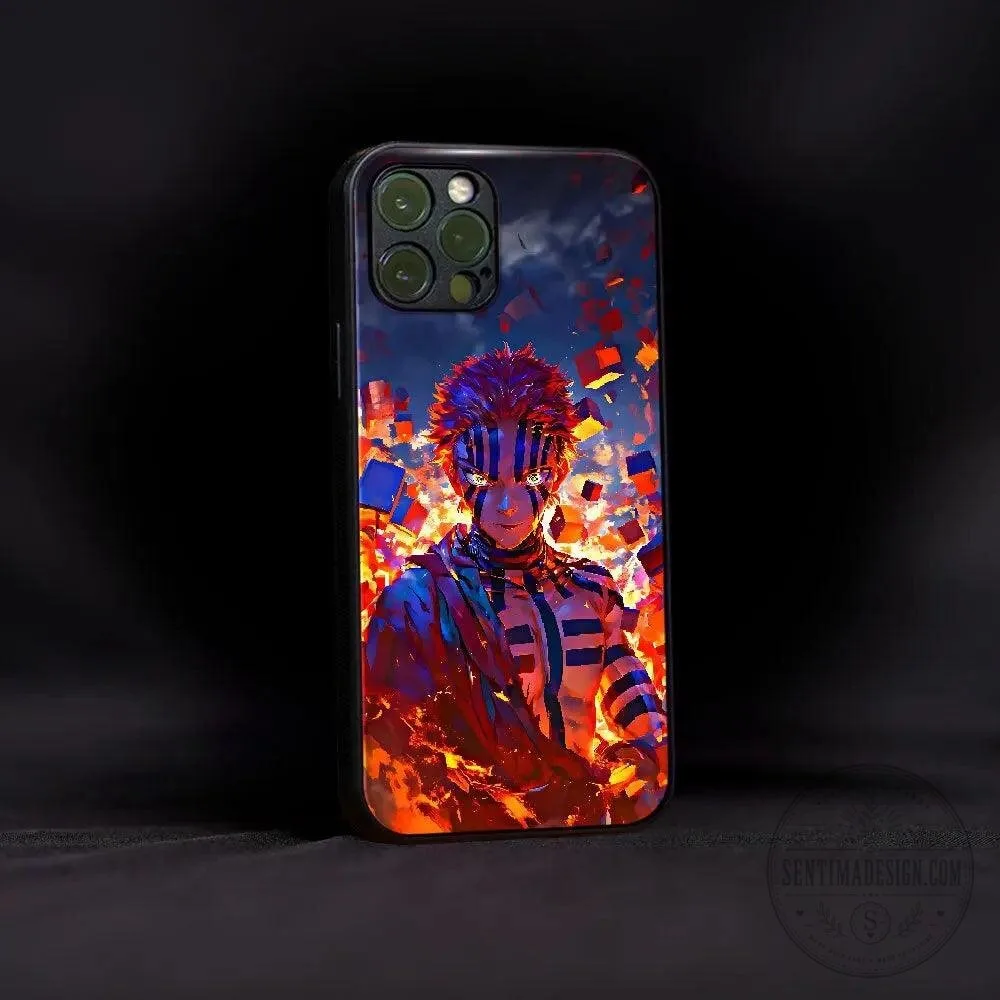 Demon Slayer Akaza Wrathful Anime Art iPhone Case 2 Demon Slayer Akaza Wrathful Anime Art iPhone Case