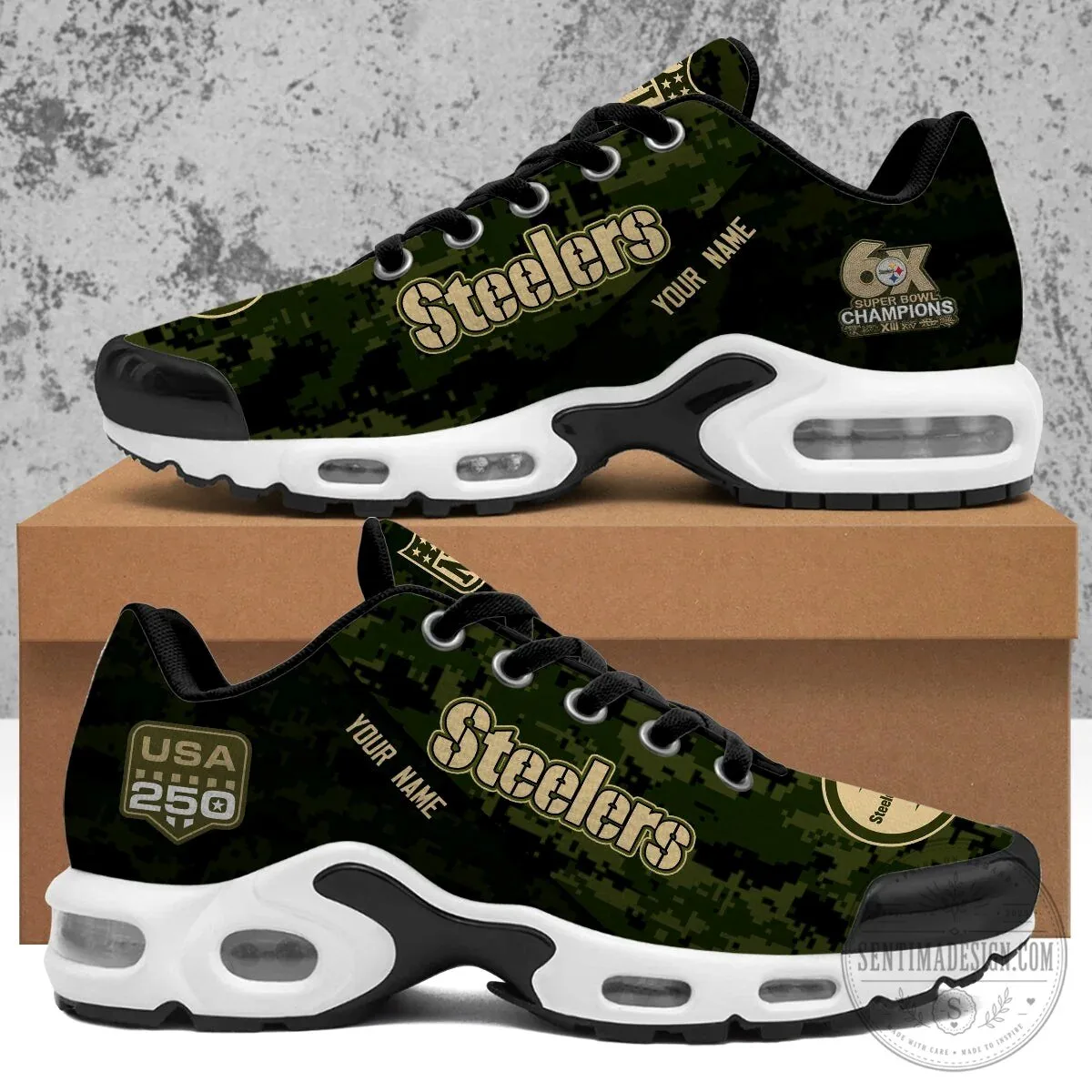 Pittsburgh Steelers Salute To Service Customized Sport Shoes