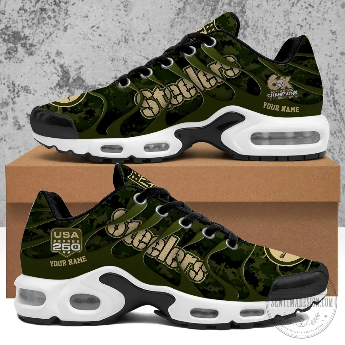 Pittsburgh Steelers Salute To Service Customized Sport Shoes 12 Pittsburgh Steelers Salute To Service Customized Sport Shoes