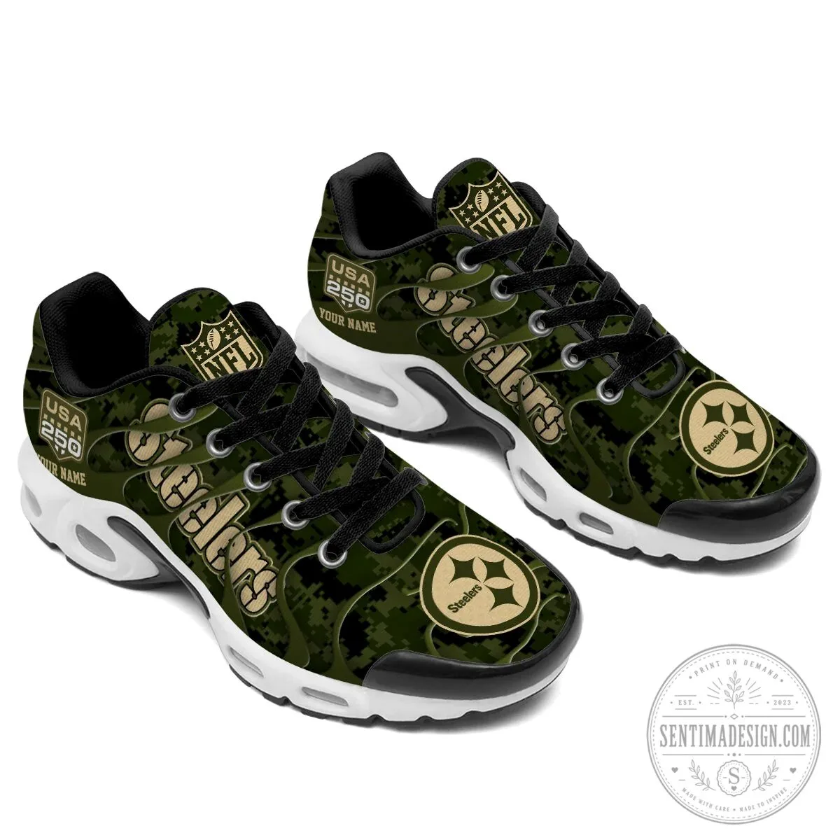 Pittsburgh Steelers Salute To Service Customized Sport Shoes 15 Pittsburgh Steelers Salute To Service Customized Sport Shoes