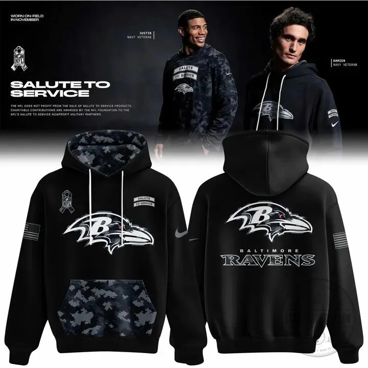 Baltimore Ravens Salute To Service Camouflage Hoodie 2 Baltimore Ravens Salute To Service Camouflage Hoodie