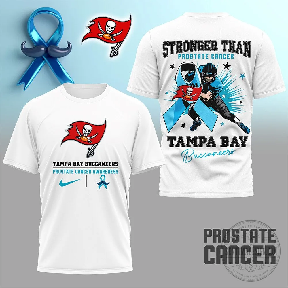 Tampa Bay Buccaneers Prostate Cancer Awareness Month Football T-Shirt 1 Tampa Bay Buccaneers Prostate Cancer Awareness Month Football T-Shirt