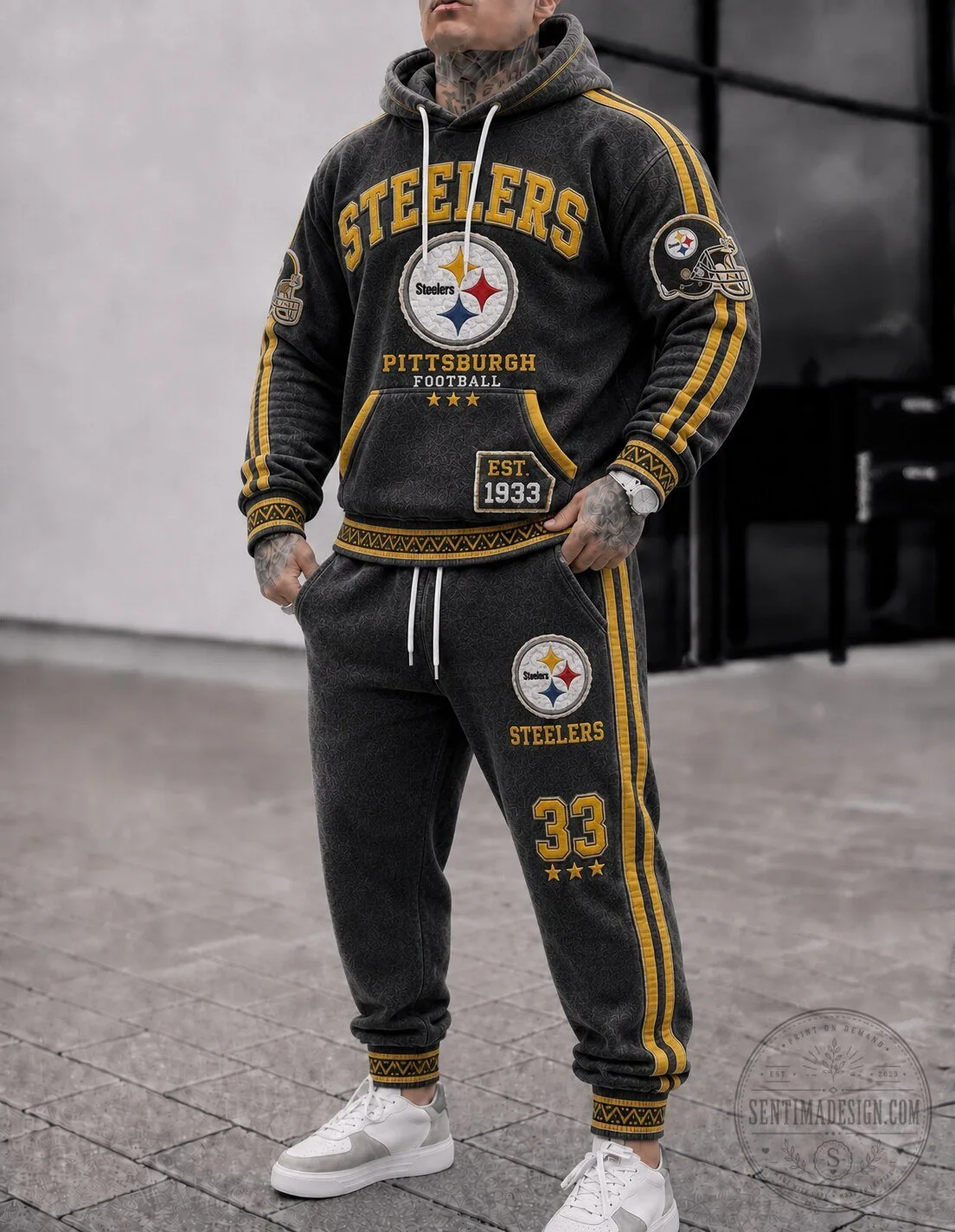 Pittsburgh Steelers Football Team Hoodie and Sweatpants Set