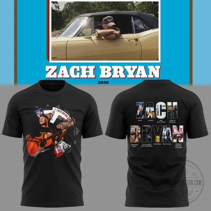 Zach Bryan Shirt, American Heartbreak Tour 2026 Concert T-Shirt 11 Zach Bryan Shirt, American Heartbreak Tour 2026 Concert T-Shirt
