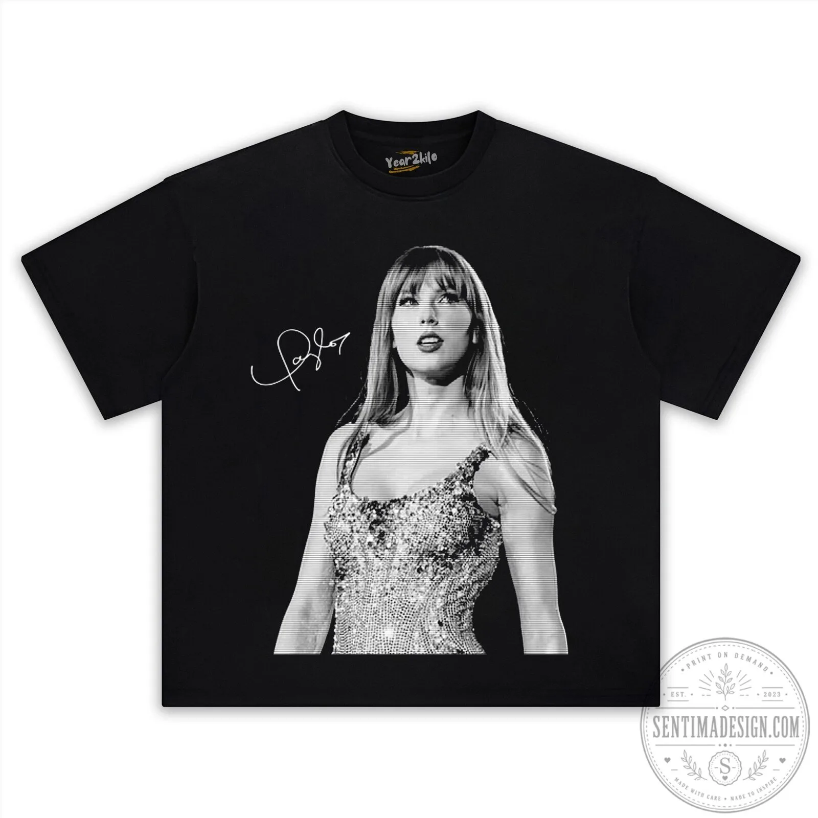 Black T-Shirt for Taylor Swift's Eras Tour Concert