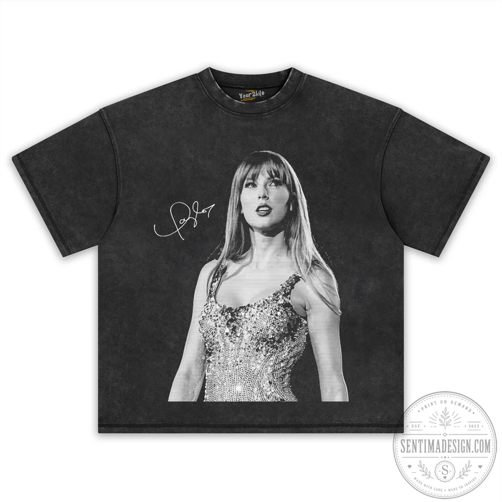 Black T-Shirt for Taylor Swift's Eras Tour Concert 15 Black T-Shirt for Taylor Swift