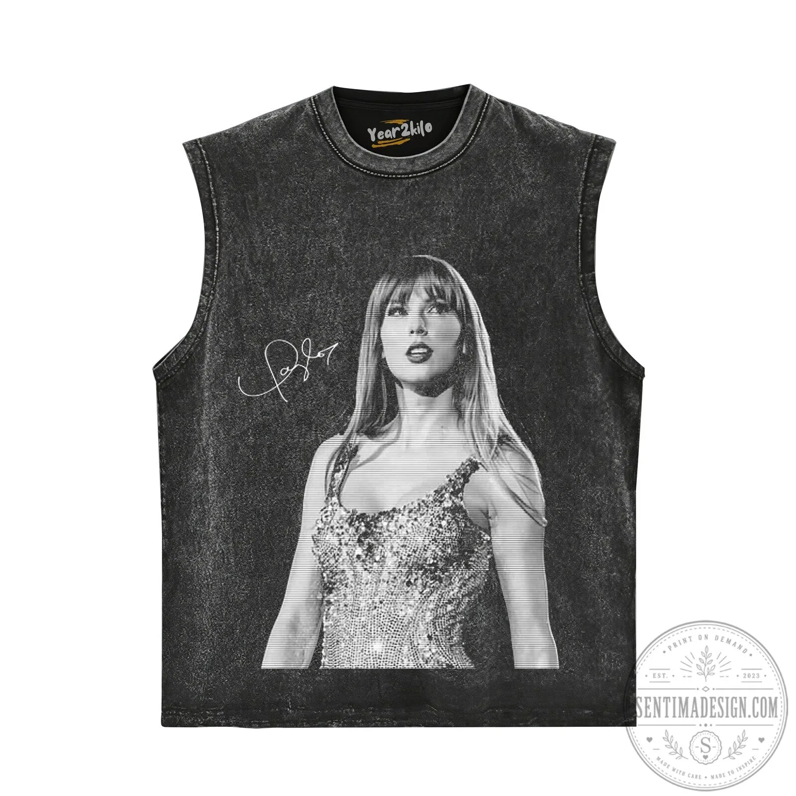Black T-Shirt for Taylor Swift's Eras Tour Concert 18 Black T-Shirt for Taylor Swift