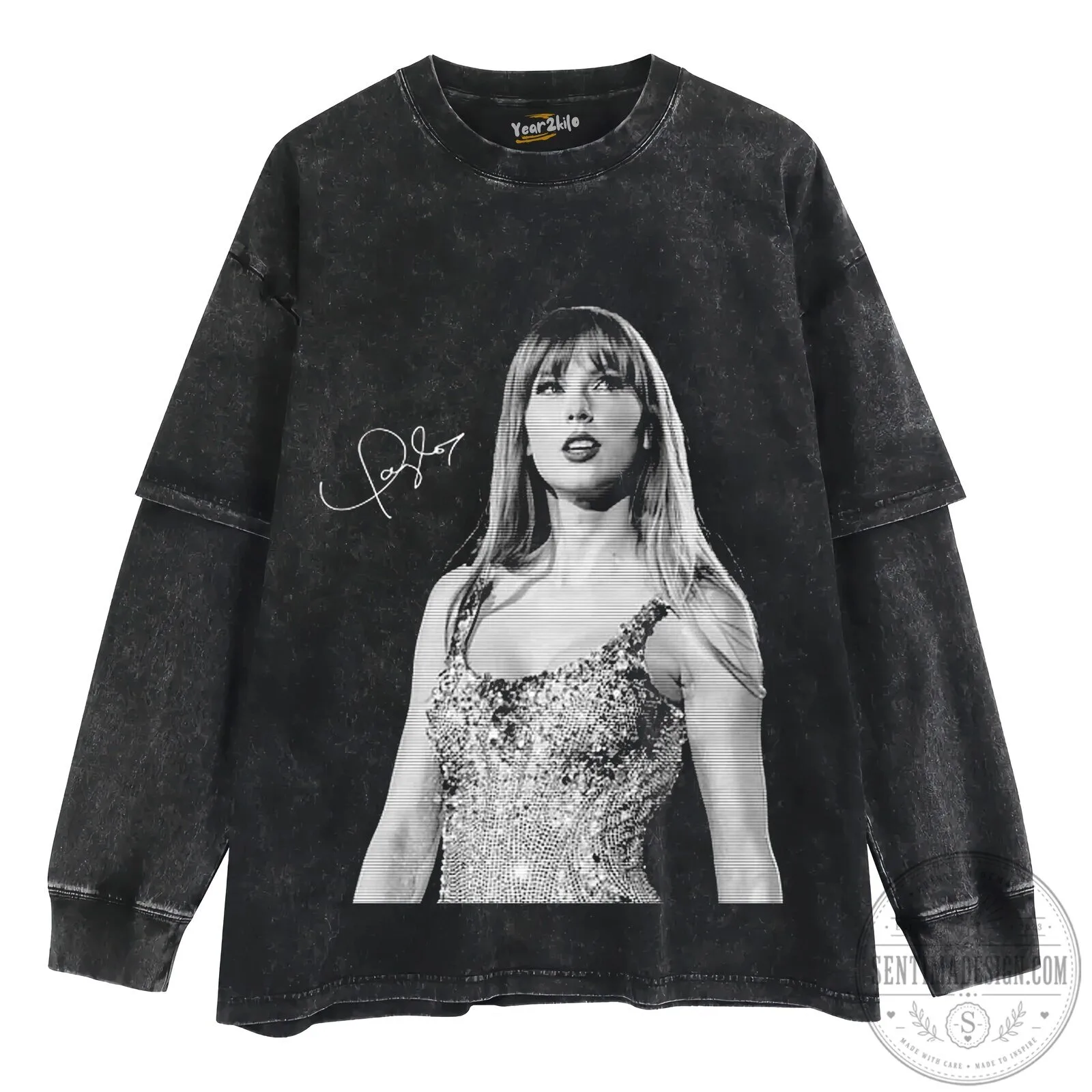 Black T-Shirt for Taylor Swift's Eras Tour Concert 19 Black T-Shirt for Taylor Swift