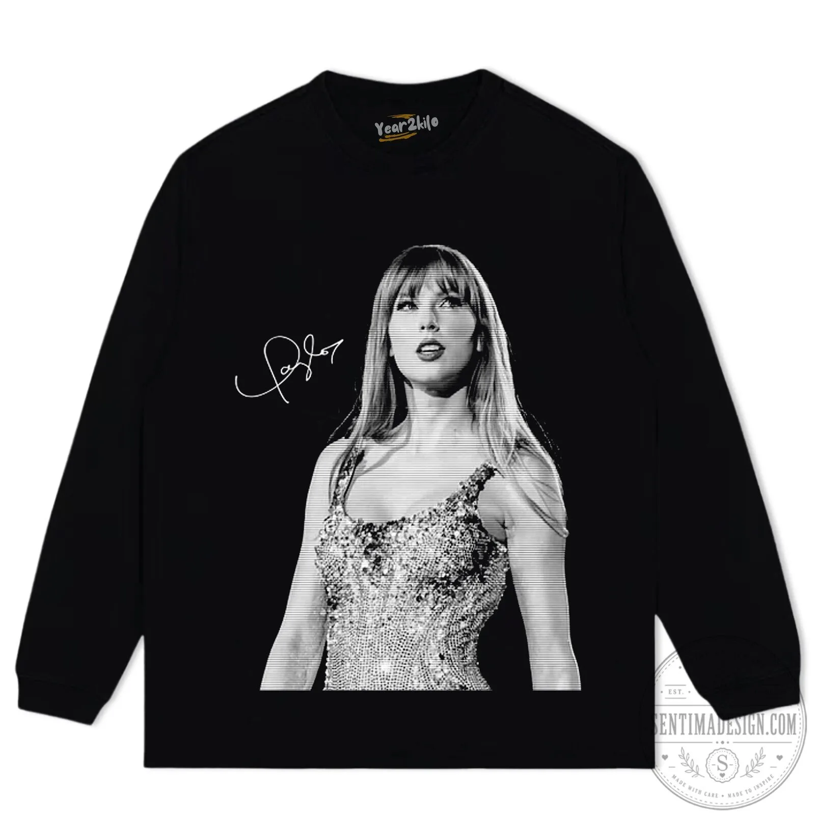 Black T-Shirt for Taylor Swift's Eras Tour Concert 20 Black T-Shirt for Taylor Swift
