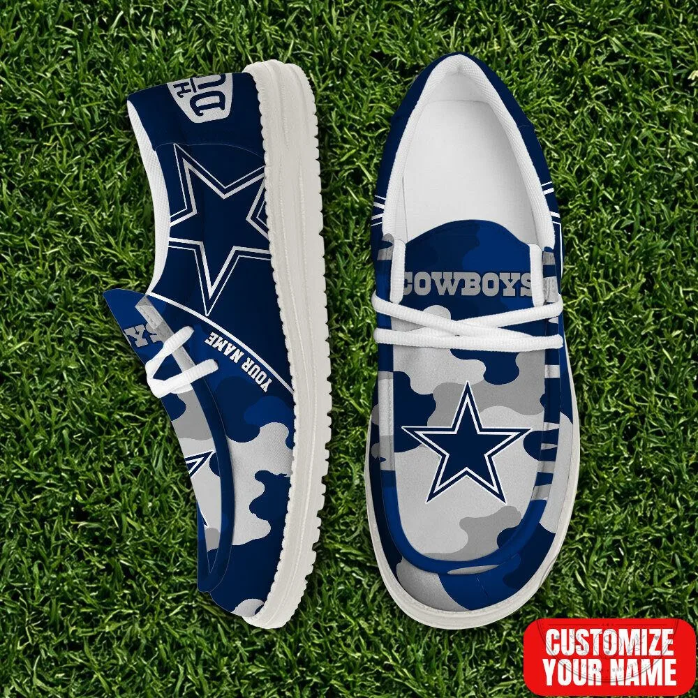 Dallas Cowboys NFL Camouflage Nation Personalized Loafer Shoes