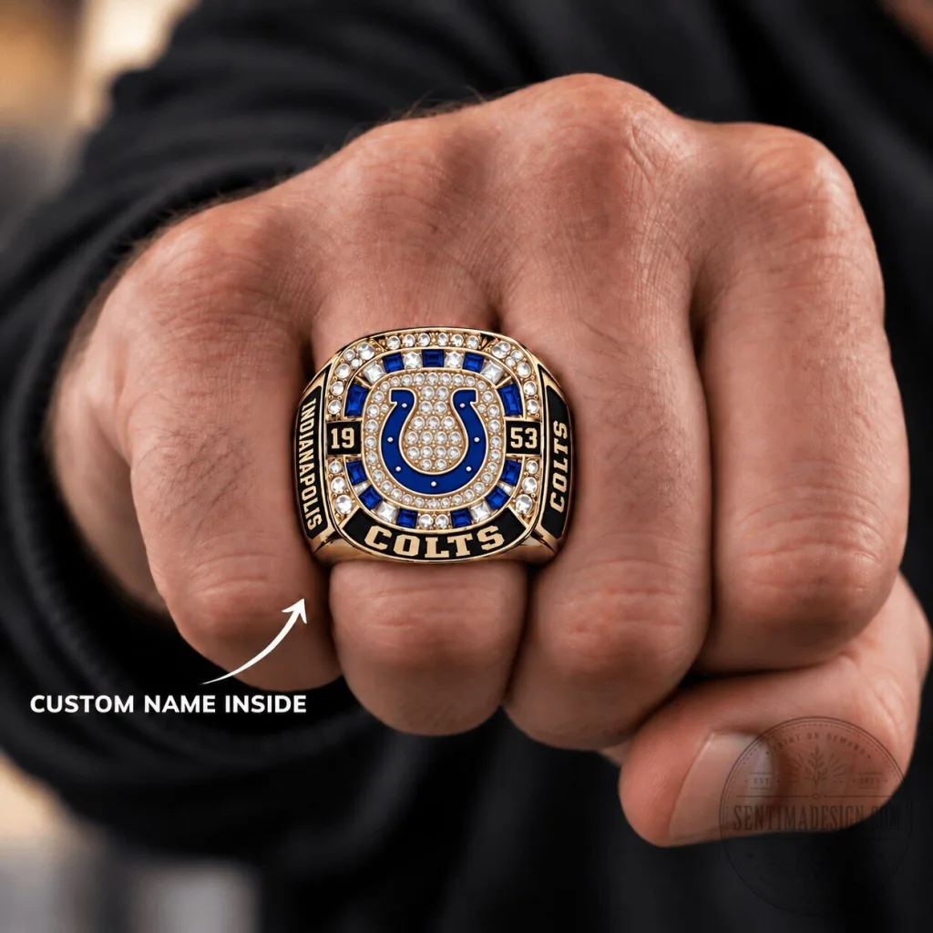 Indianapolis Colts Super Bowl Championship Ring Custom Name Engraved Indianapolis Colts Super Bowl Championship Ring Custom Name Engraved