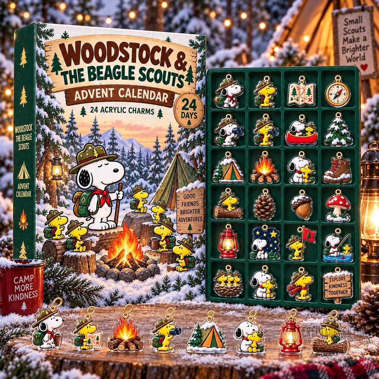 Snoopy Woodstock The Beagle Scouts Christmas Advent Calendar