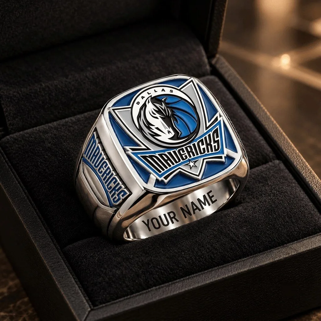Dallas Mavericks NBA Custom Engraved Championship Style Fan Ring 1 Dallas Mavericks NBA Custom Engraved Championship Style Fan Ring