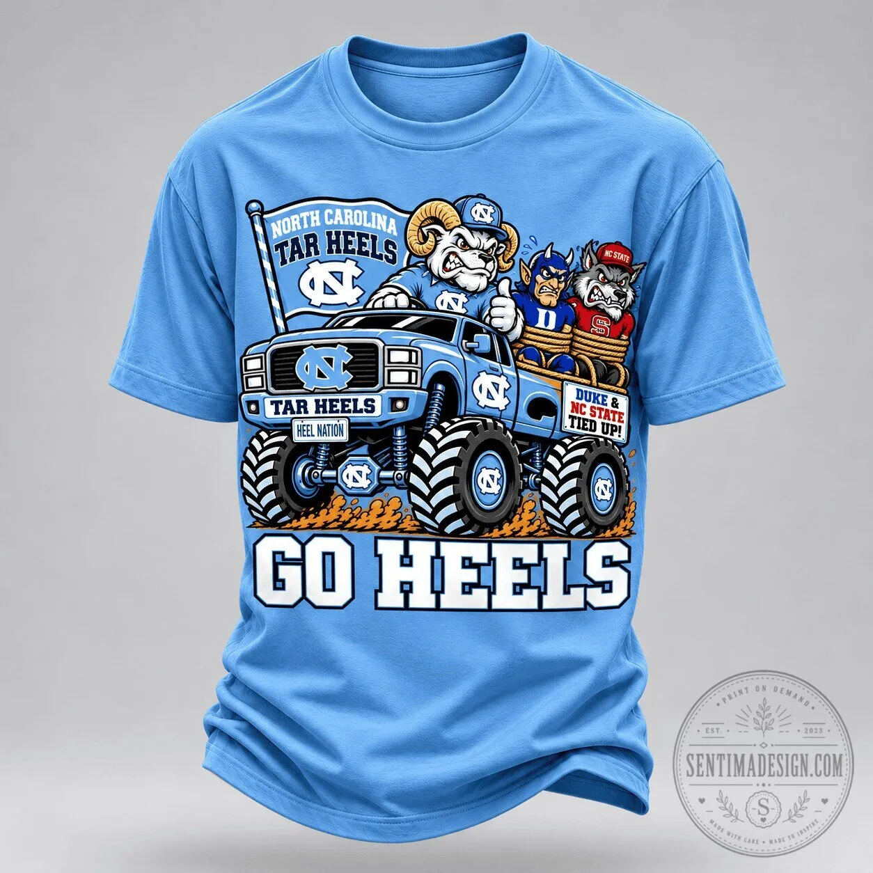 North Carolina Tar Heels Monster Truck T-Shirt