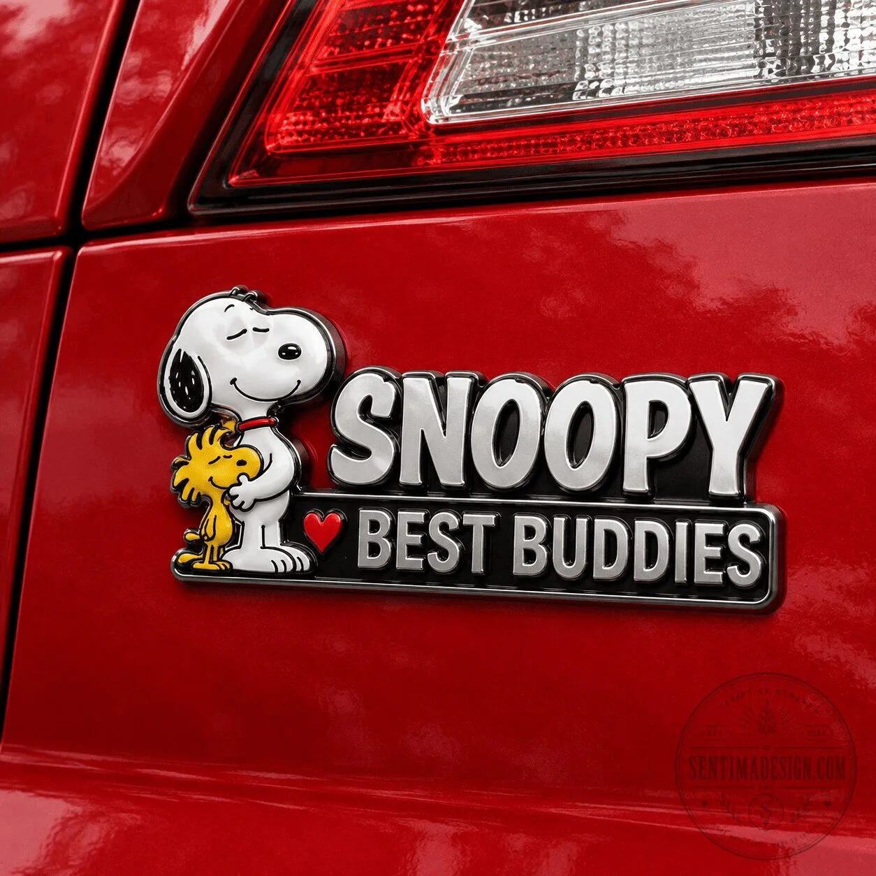 Snoopy and Woodstock Best Buddies Car Emblem Badge Decal