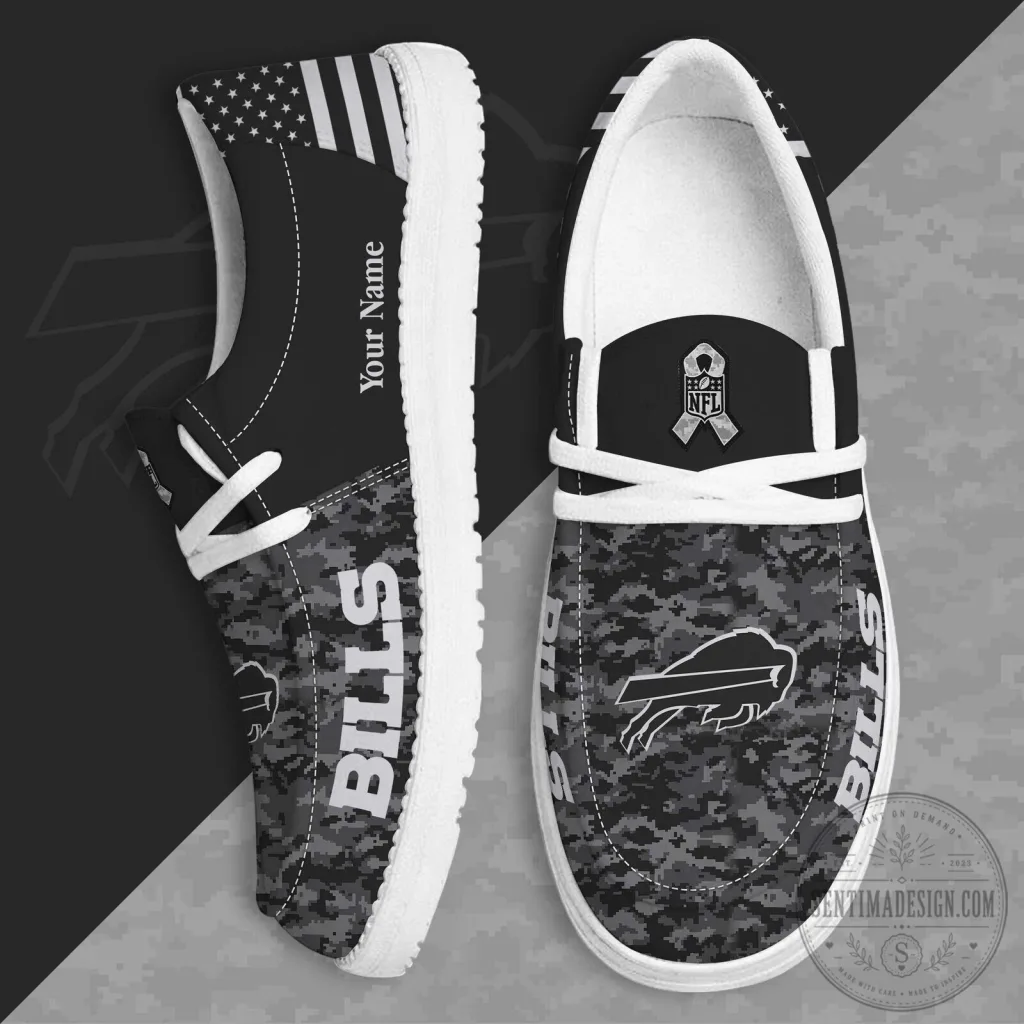 Buffalo Bills Salute to Service Custom Name Camouflage Shoes Buffalo Bills Salute to Service Custom Name Camouflage Shoes
