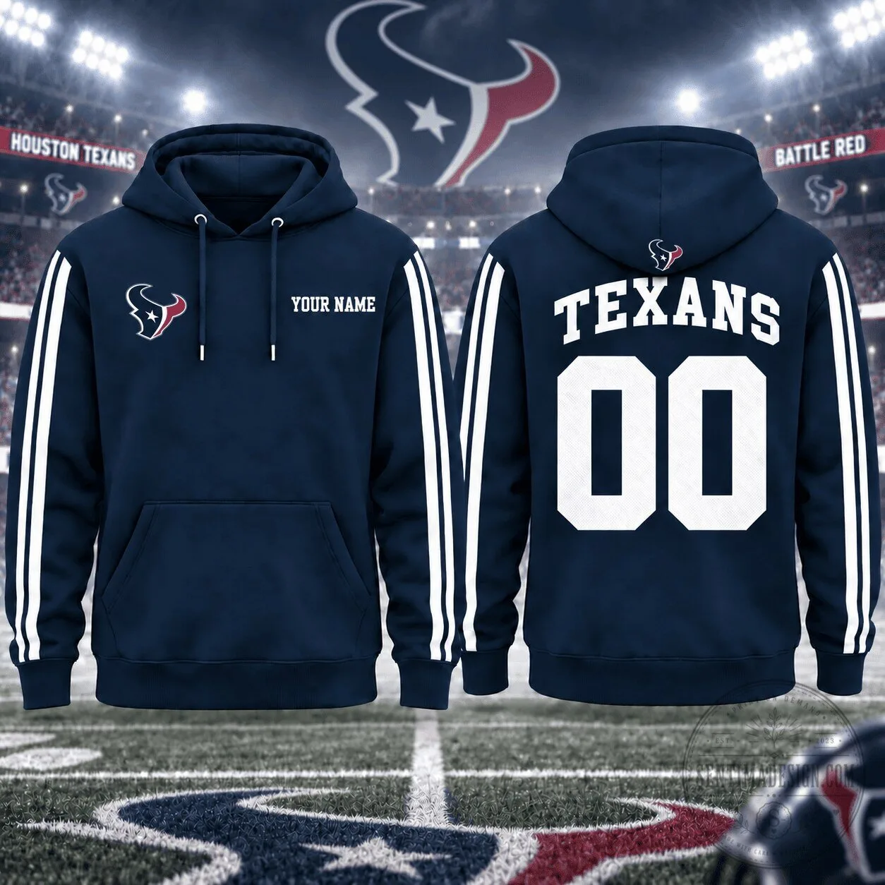 Houston Texans National Football League Personalized Name and Number Hoodie 5 Houston Texans National Football League Personalized Name and Number Hoodie