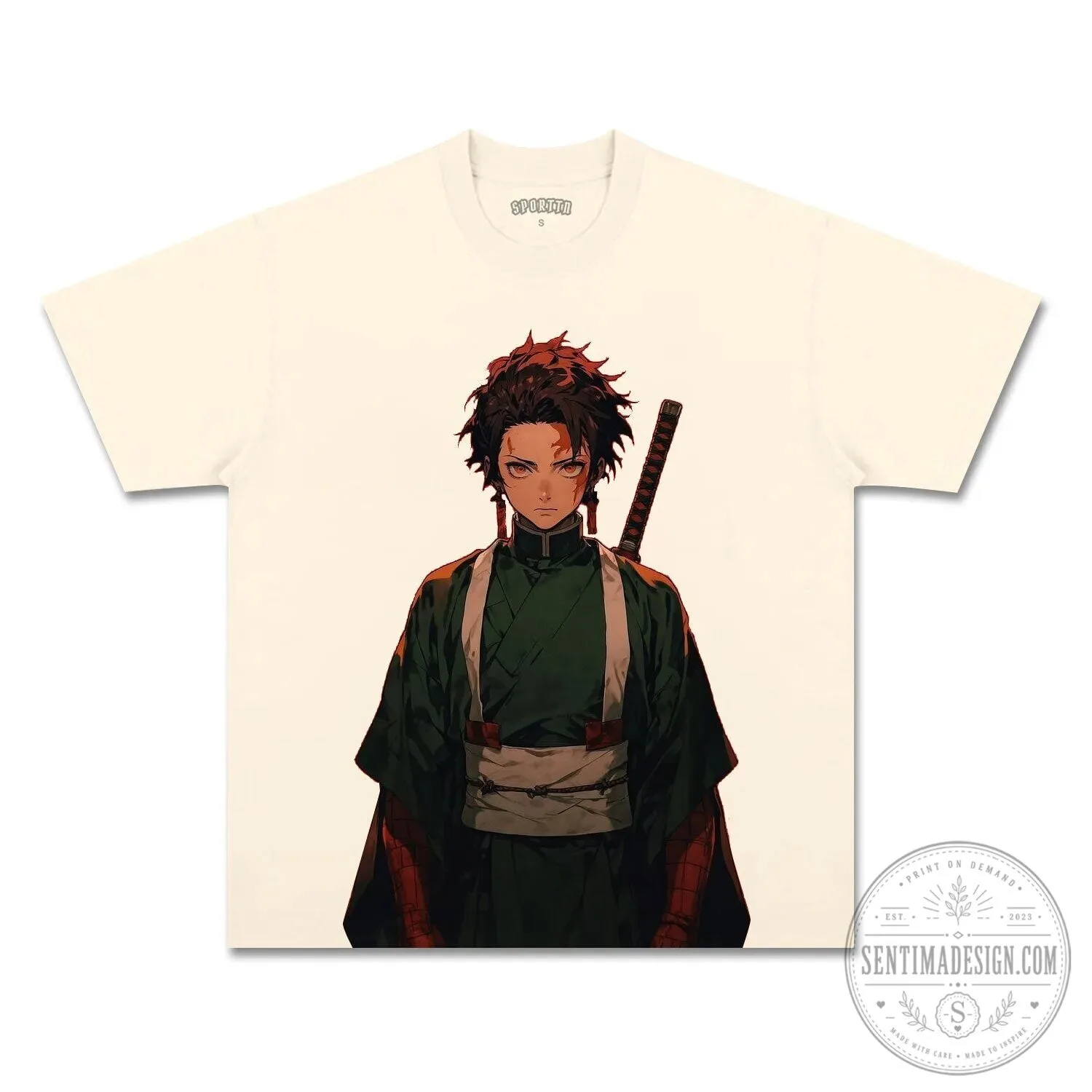 Demon Slayer Tanjiro Kamado Anime Manga Character Graphic T-Shirt 1 Demon Slayer Tanjiro Kamado Anime Manga Character Graphic T-Shirt