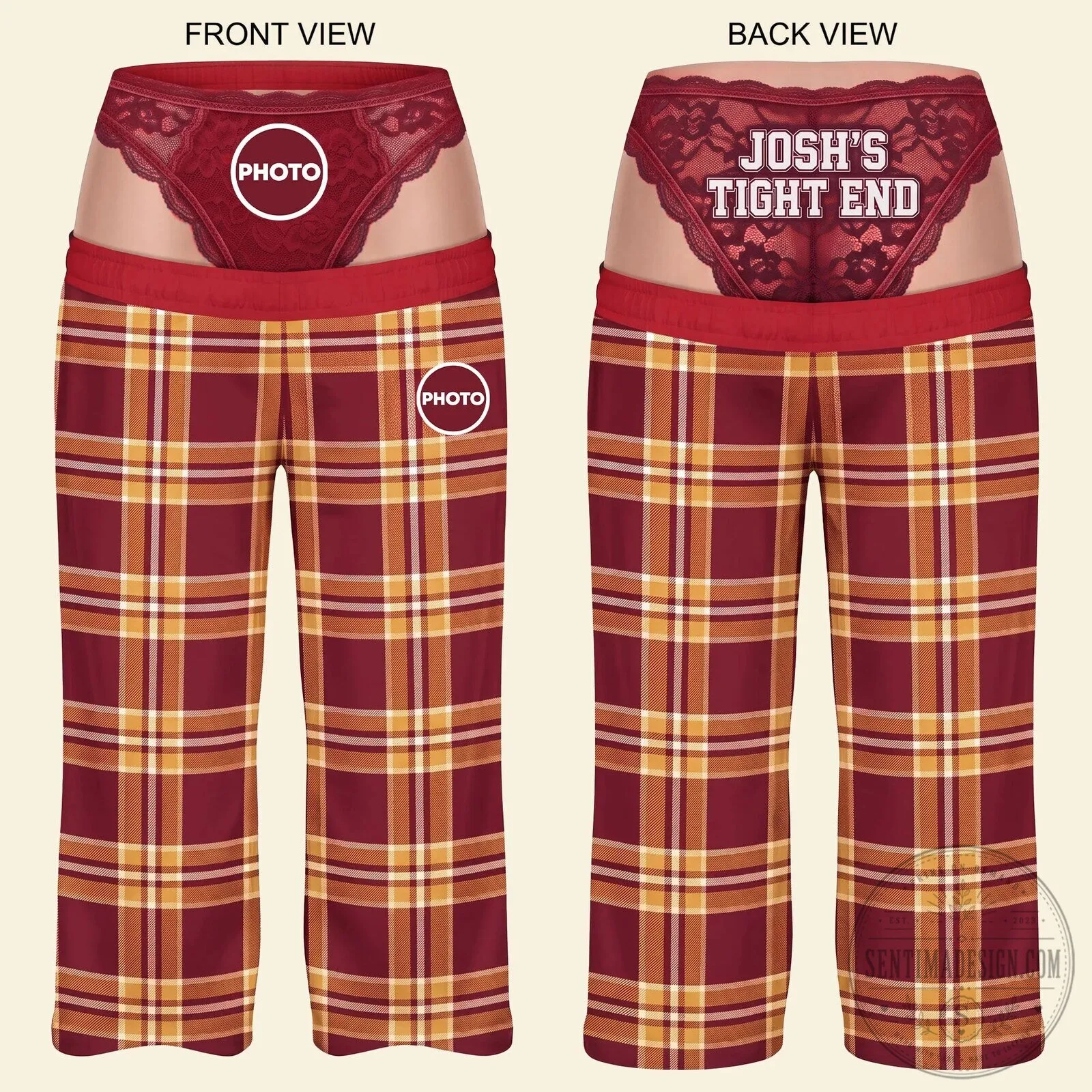 Josh's Tight End Funny Football Lingerie Underwear 11 Josh