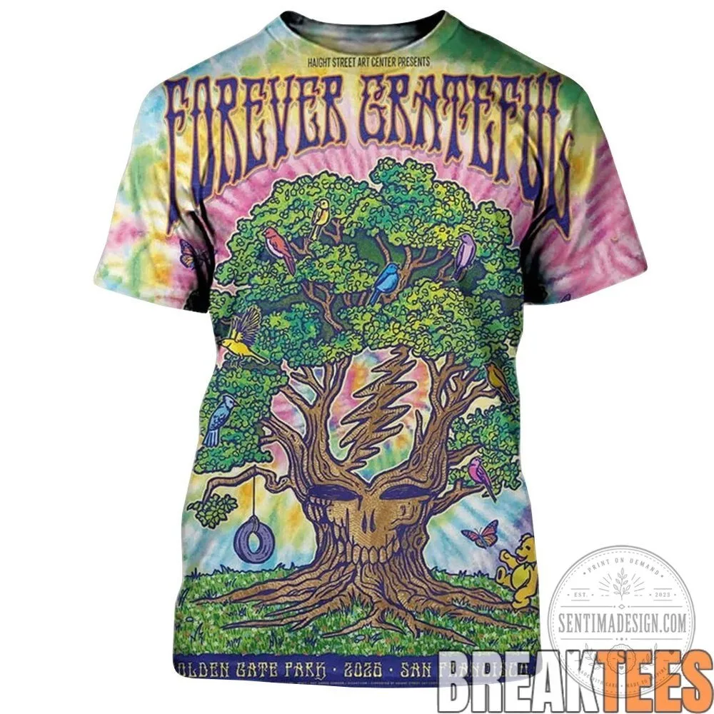 Grateful Dead Forever Grateful Golden Gate Park 2025 Tie Dye T-Shirt 1 Grateful Dead Forever Grateful Golden Gate Park 2025 Tie Dye T-Shirt
