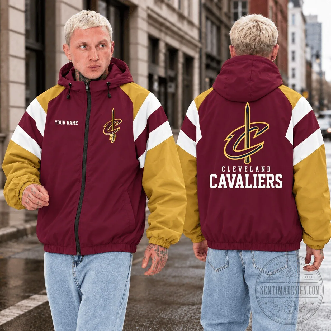 Cleveland Cavaliers NBA Basketball Team Logo Custom Name Outdoor Jacket