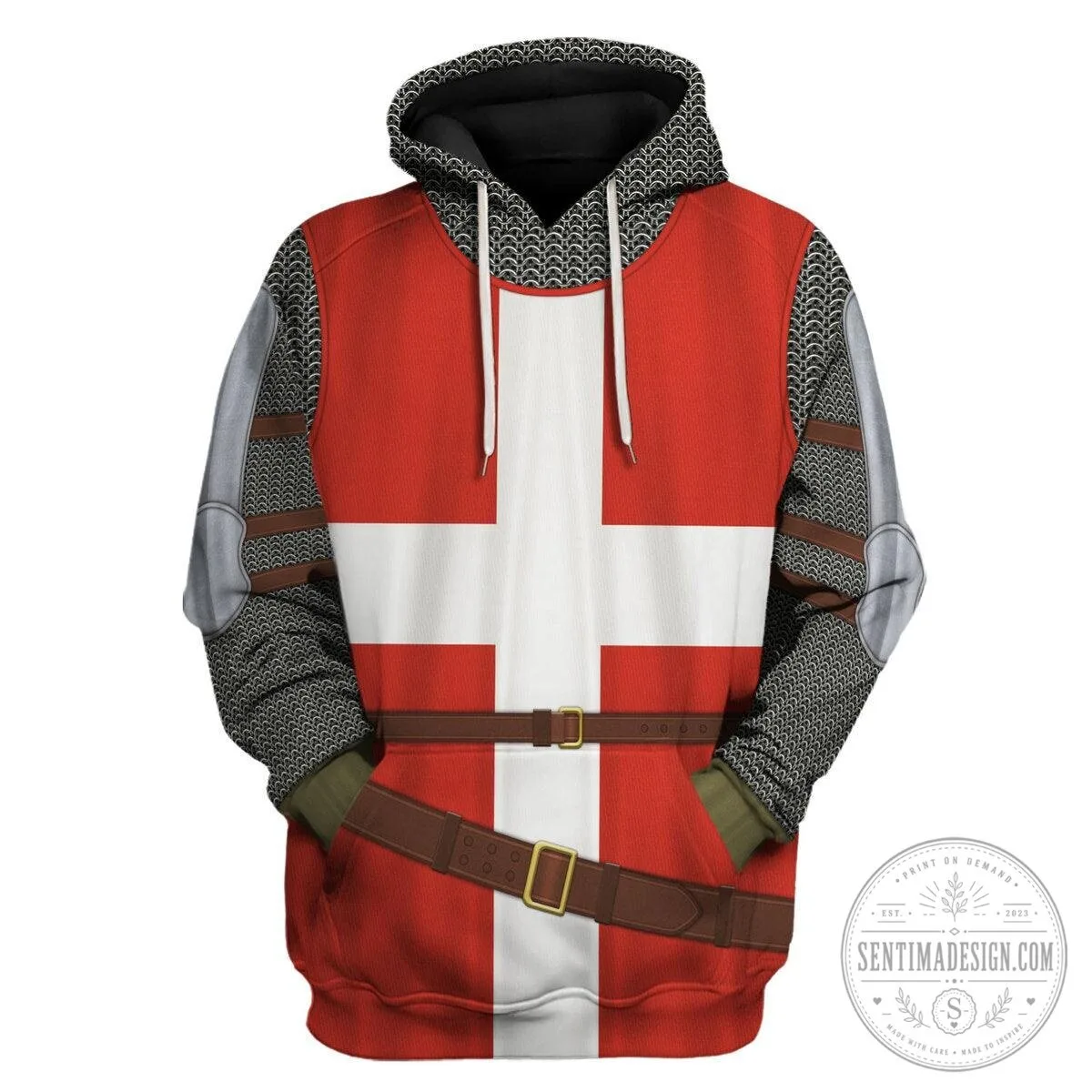 Knights Templar Holy Roman Empire Crusader Medieval Knight Costume Hoodie 19 Knights Templar Holy Roman Empire Crusader Medieval Knight Costume Hoodie