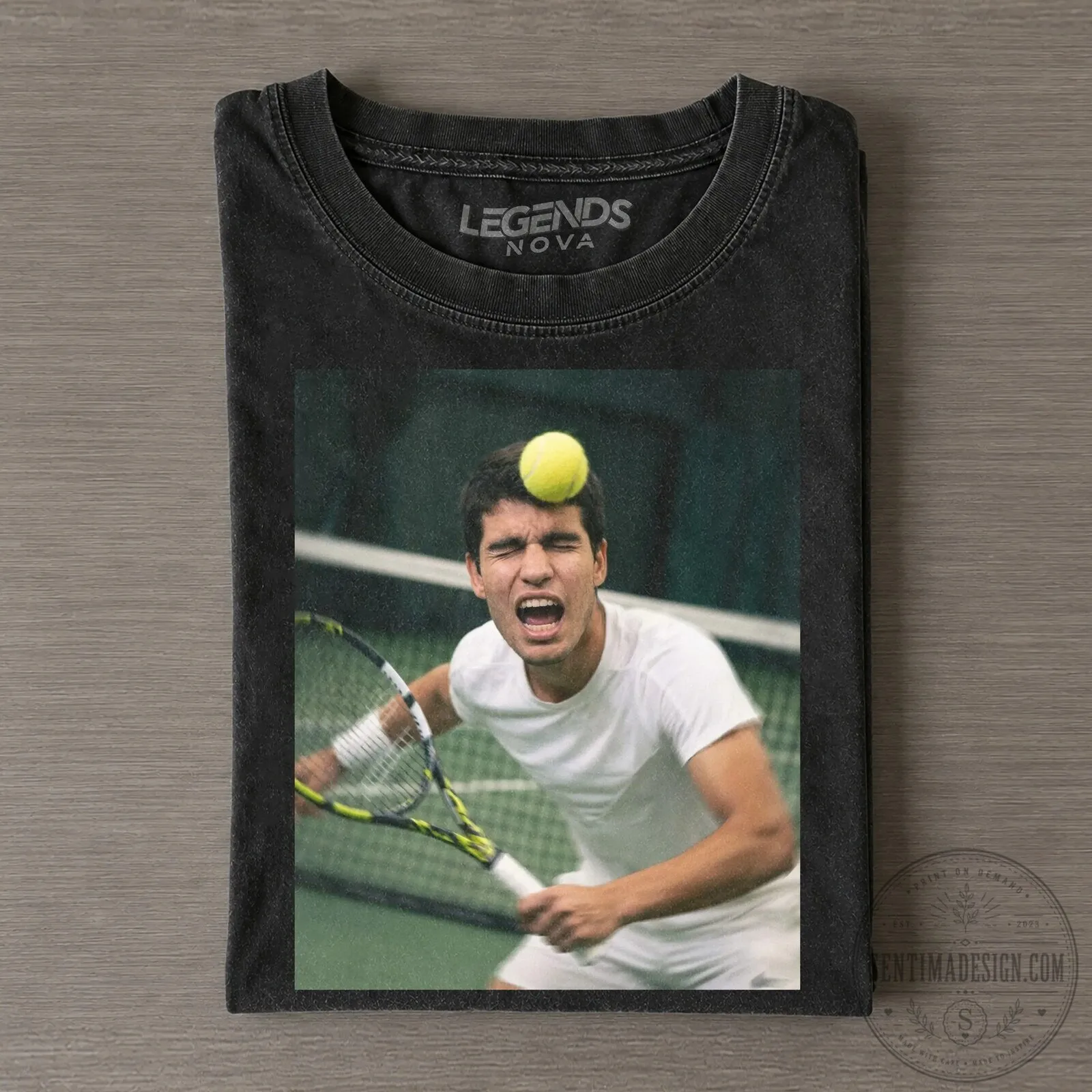 Carlos Alcaraz Tennis Player Funny Graphic Black T-Shirt