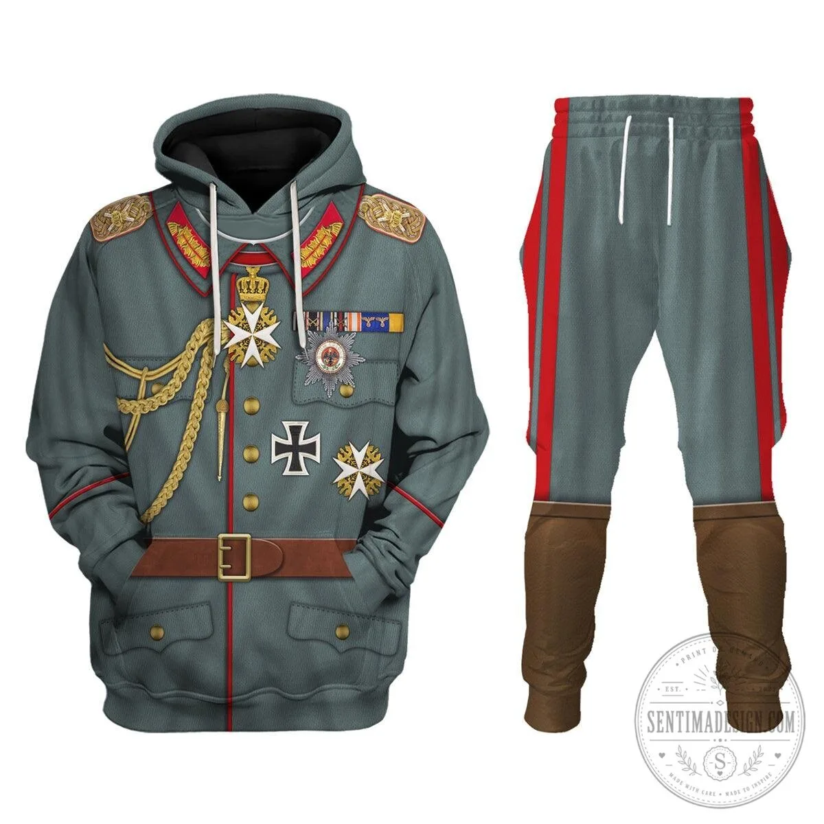 Hoodie Costume of German Emperor Kaiser Wilhelm II Uniform 18 Hoodie Costume of German Emperor Kaiser Wilhelm II Uniform