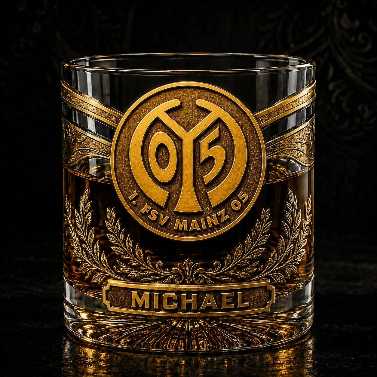 Mainz 05 Football Club Bundesliga Personalized Whiskey Glass for Fan