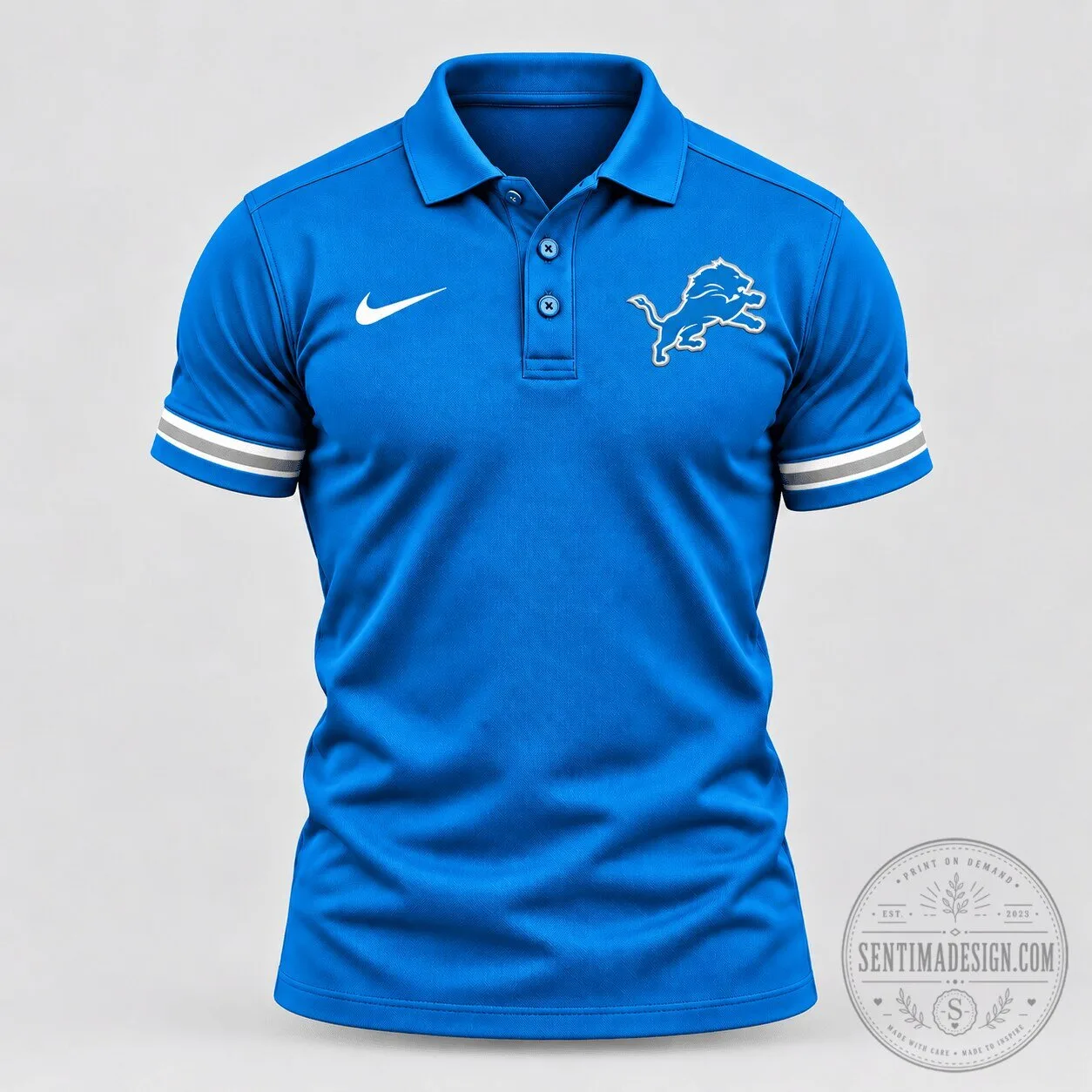 Detroit Lions National Football League Blue Performance Polo Shirt 5 Detroit Lions National Football League Blue Performance Polo Shirt