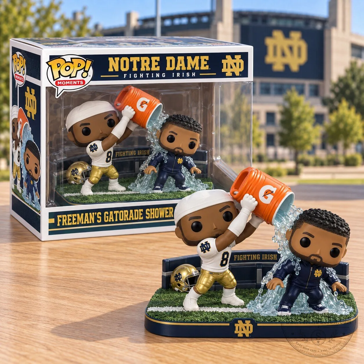 Notre Dame Fighting Irish Freeman's Gatorade Shower Funko Pop! Moments Collectible 5 Notre Dame Fighting Irish Freeman