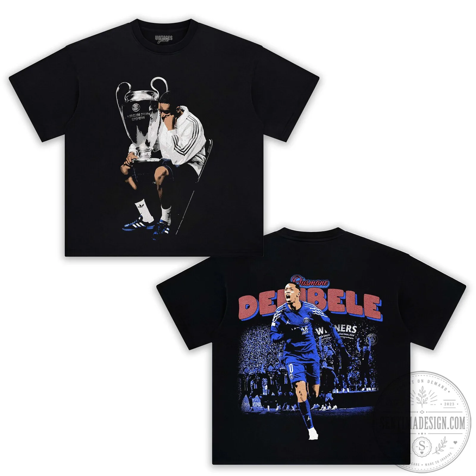 Ousmane Dembele Champions League Trophy T-Shirt