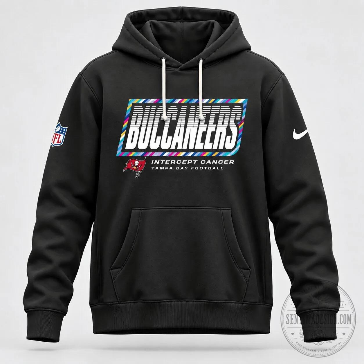 Tampa Bay Buccaneers Intercept Cancer Crucial Catch Football Hoodie