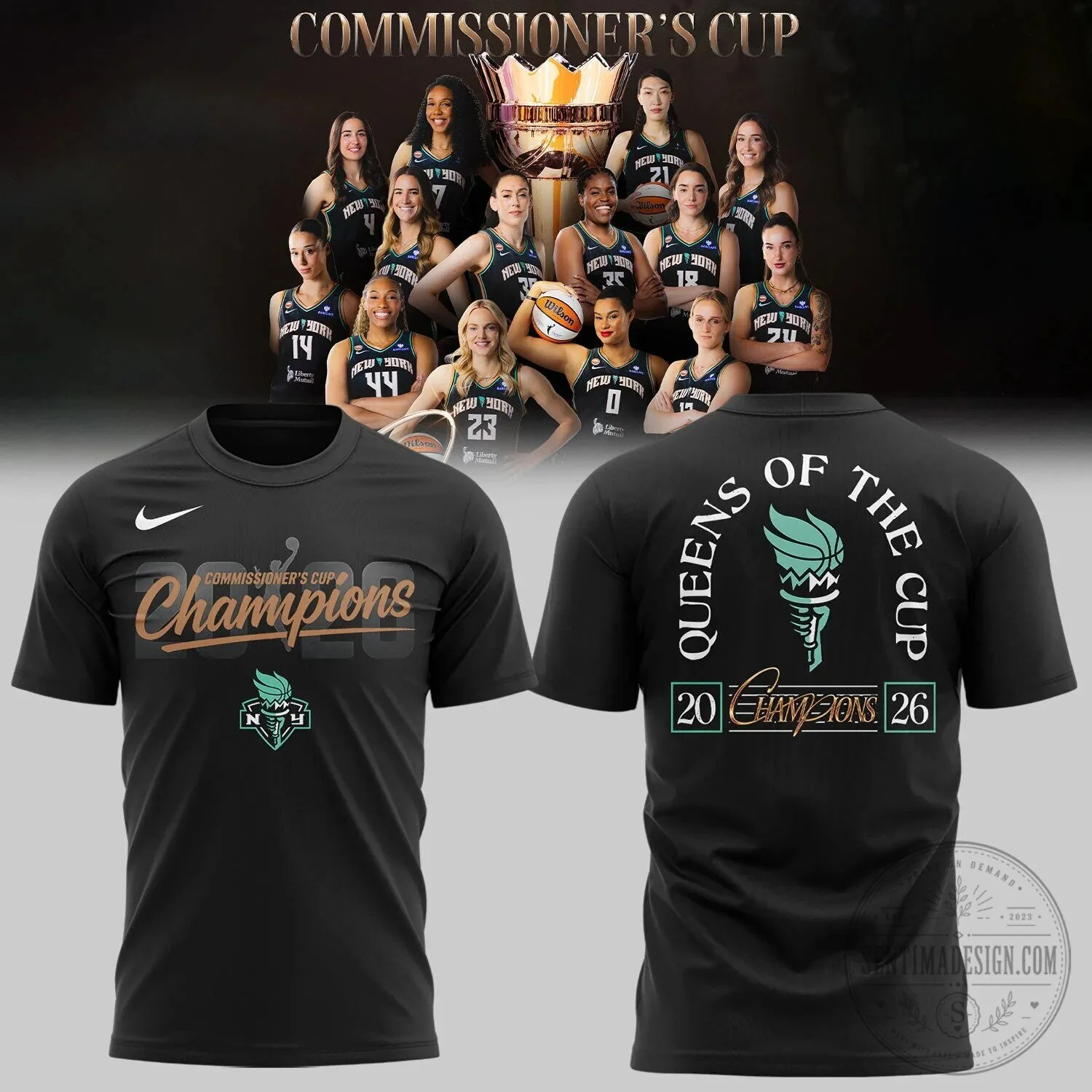 New York Liberty 2026 Commissioner's Cup Champions T-Shirt
