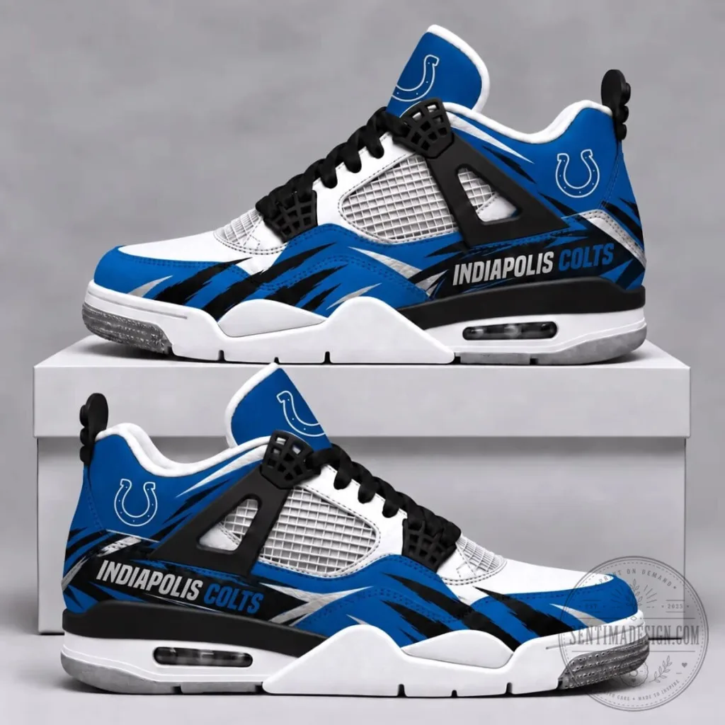 Indianapolis Colts National Football League Team Logo Design Custom Shoes Indianapolis Colts National Football League Team Logo Design Custom Shoes