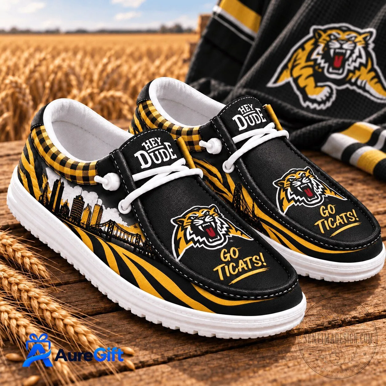 Hamilton Tiger-Cats Canadian Football League Hey Dude Shoes 5 Hamilton Tiger-Cats Canadian Football League Hey Dude Shoes