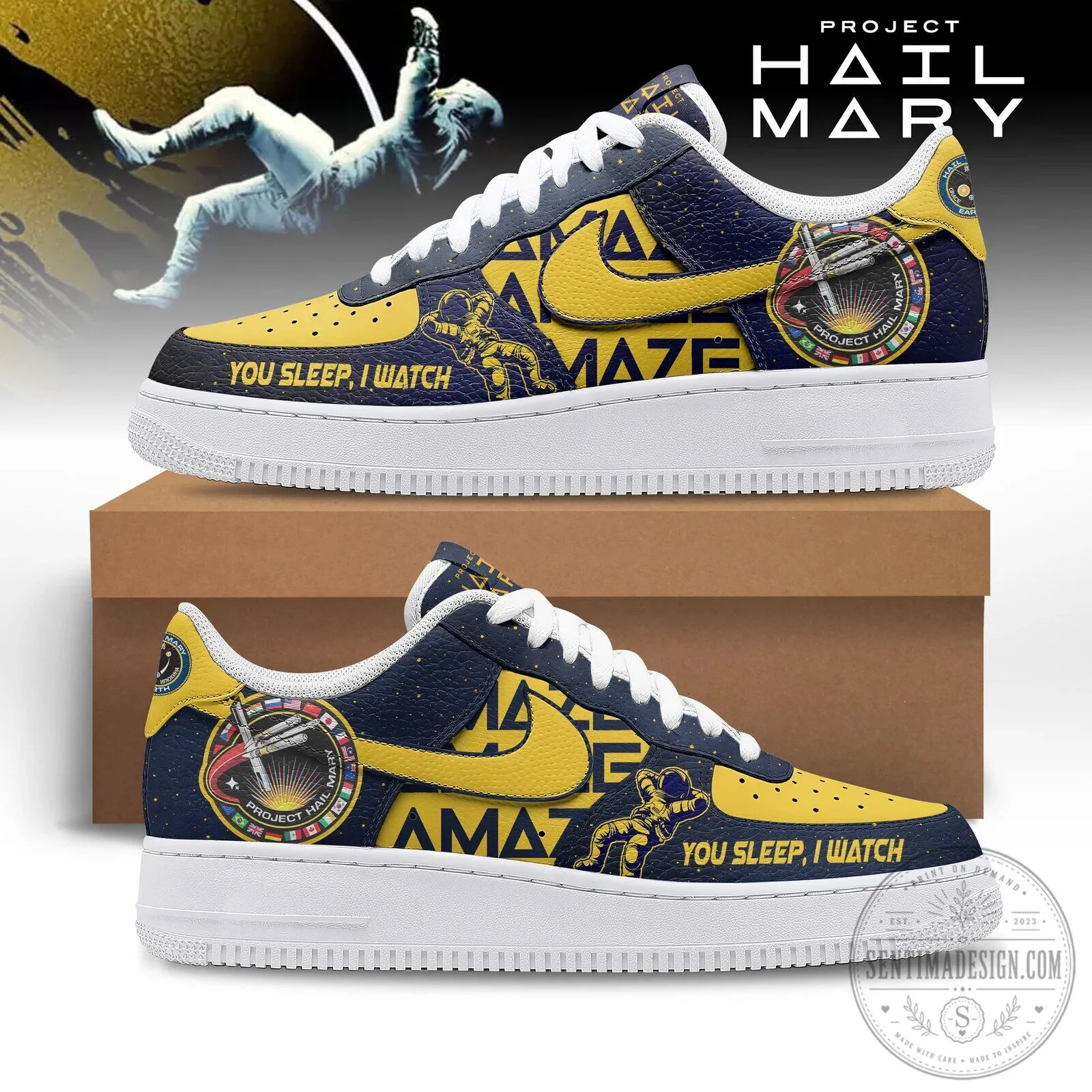 Project Hail Mary Astronaut Motif Navy and Gold Sneakers for Sci-Fi Book Fans 1 Project Hail Mary Astronaut Motif Navy and Gold Sneakers for Sci-Fi Book Fans