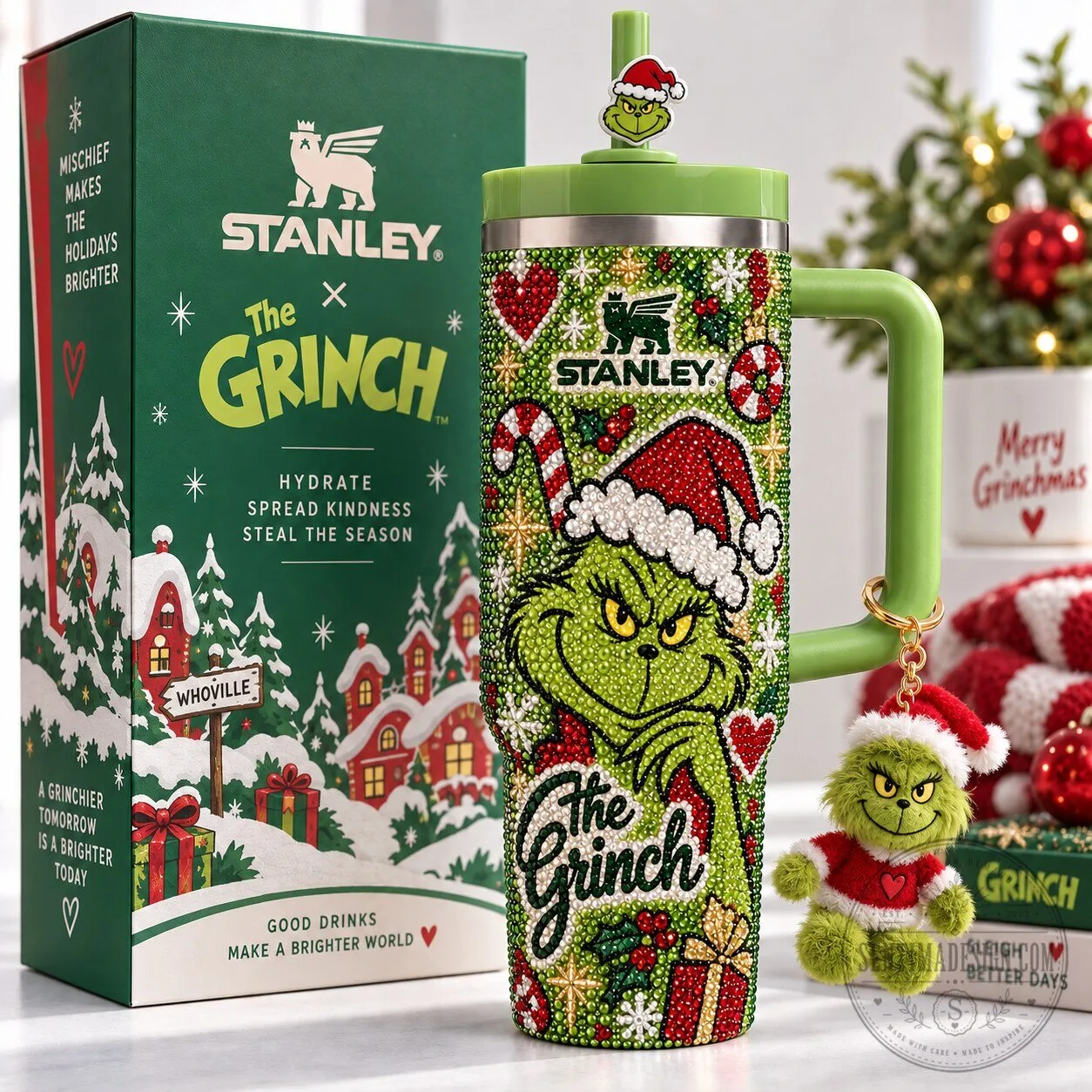The Grinch Christmas Stanley Tumbler With Handle 2 The Grinch Christmas Stanley Tumbler With Handle