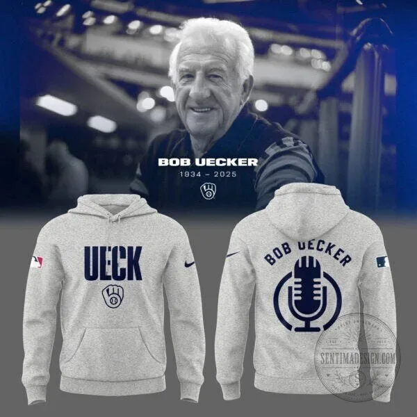 Bob Uecker Tribute Hoodie for Fans of Milwaukee Brewers Baseball