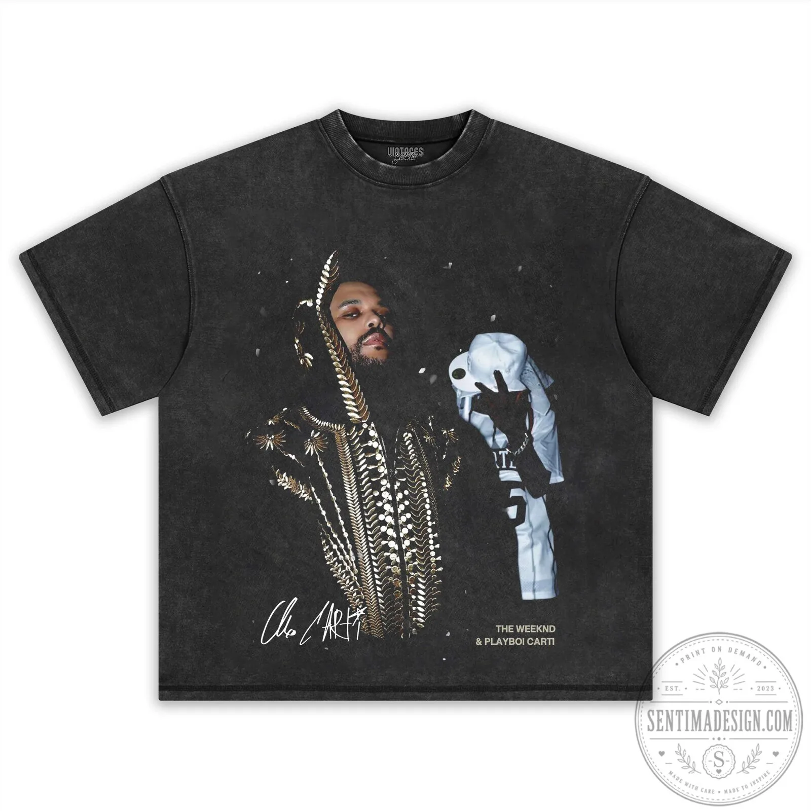 Playboi Carti and The Weeknd 2025 Concert Tour Black T-Shirt 11 Playboi Carti and The Weeknd 2025 Concert Tour Black T-Shirt