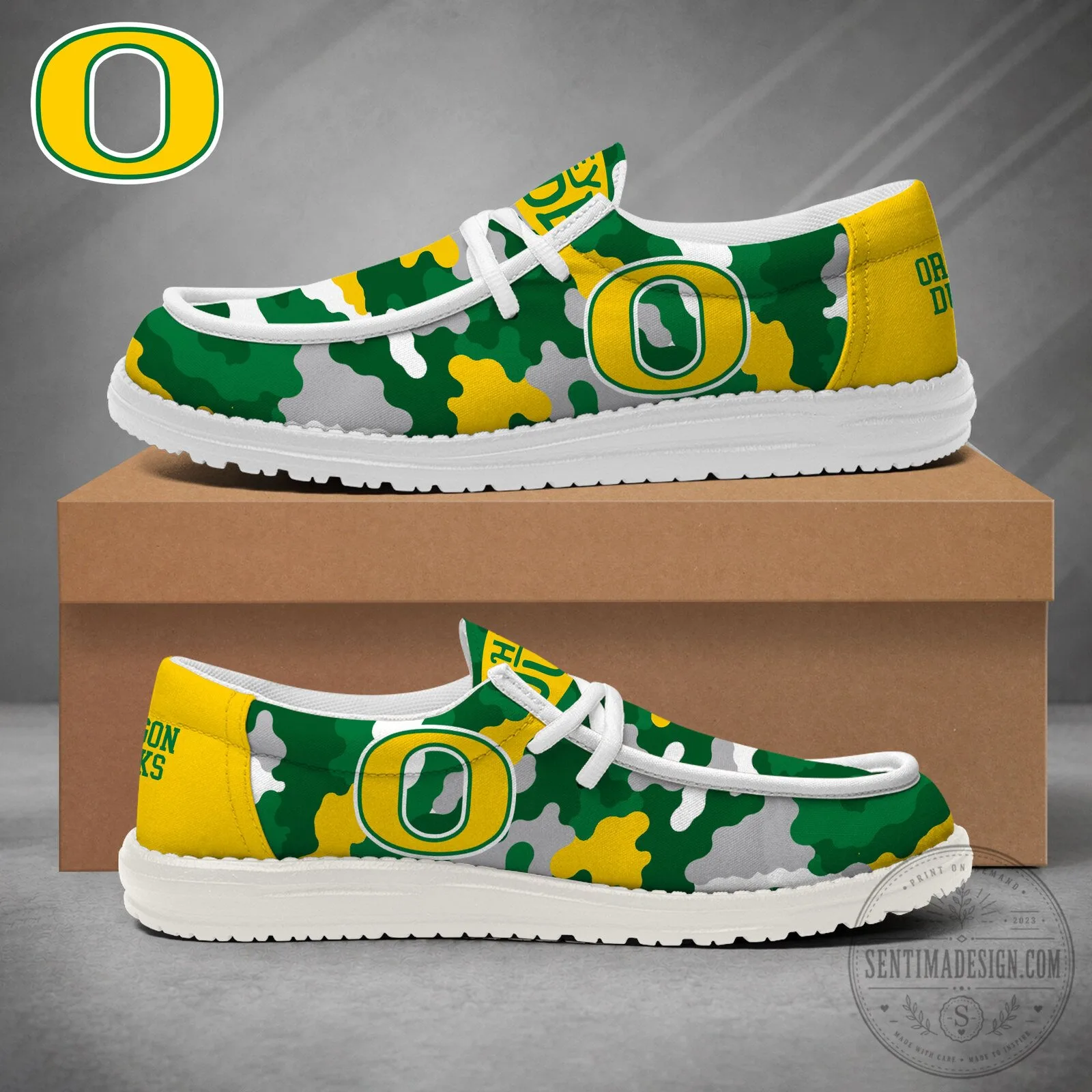 NCAA Game Day Loafer Shoes in Camouflage for Oregon Ducks Fans