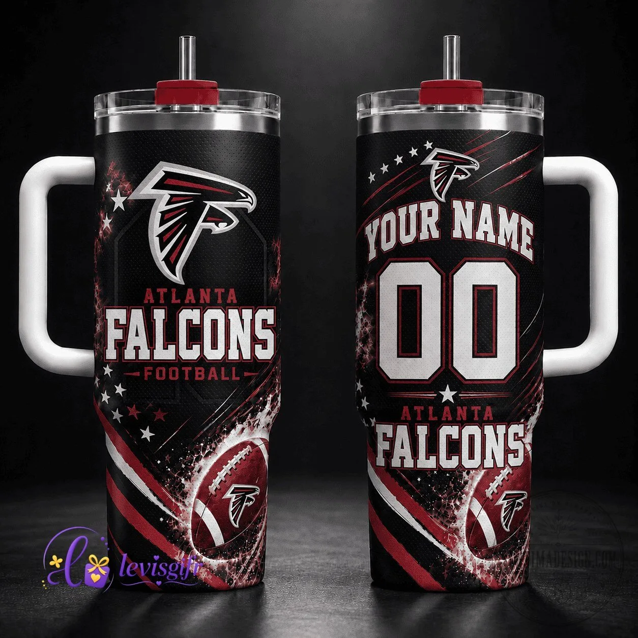 Atlanta Falcons Football Team Personalized Insulated Tumbler