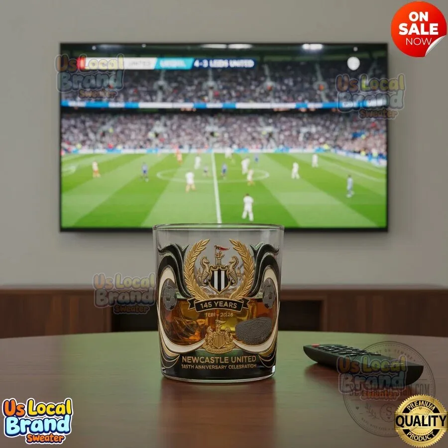 Newcastle United 145th Anniversary Football Club Commemorative Drinking Glass